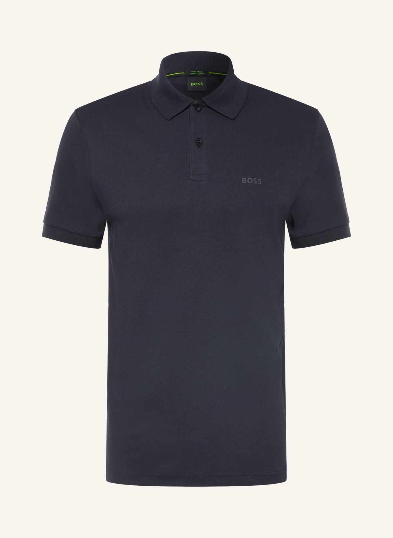 BOSS Tricou polo din jersey PIO: ALBASTRU ÎNCHIS