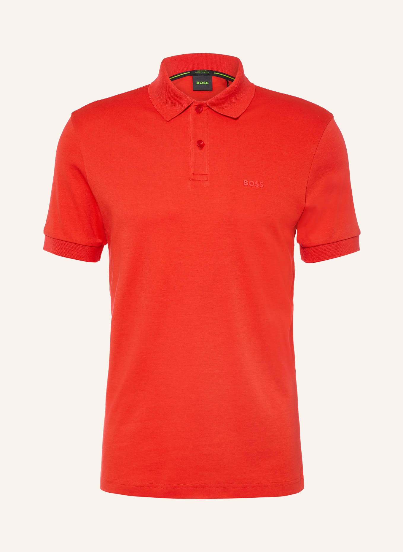 BOSS Tricou polo din jersey PIO: ROȘU DESCHIS