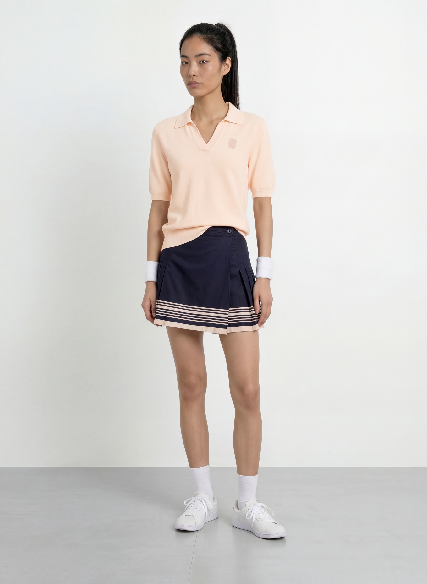 LACOSTE Gebreid poloshirt: ZALM