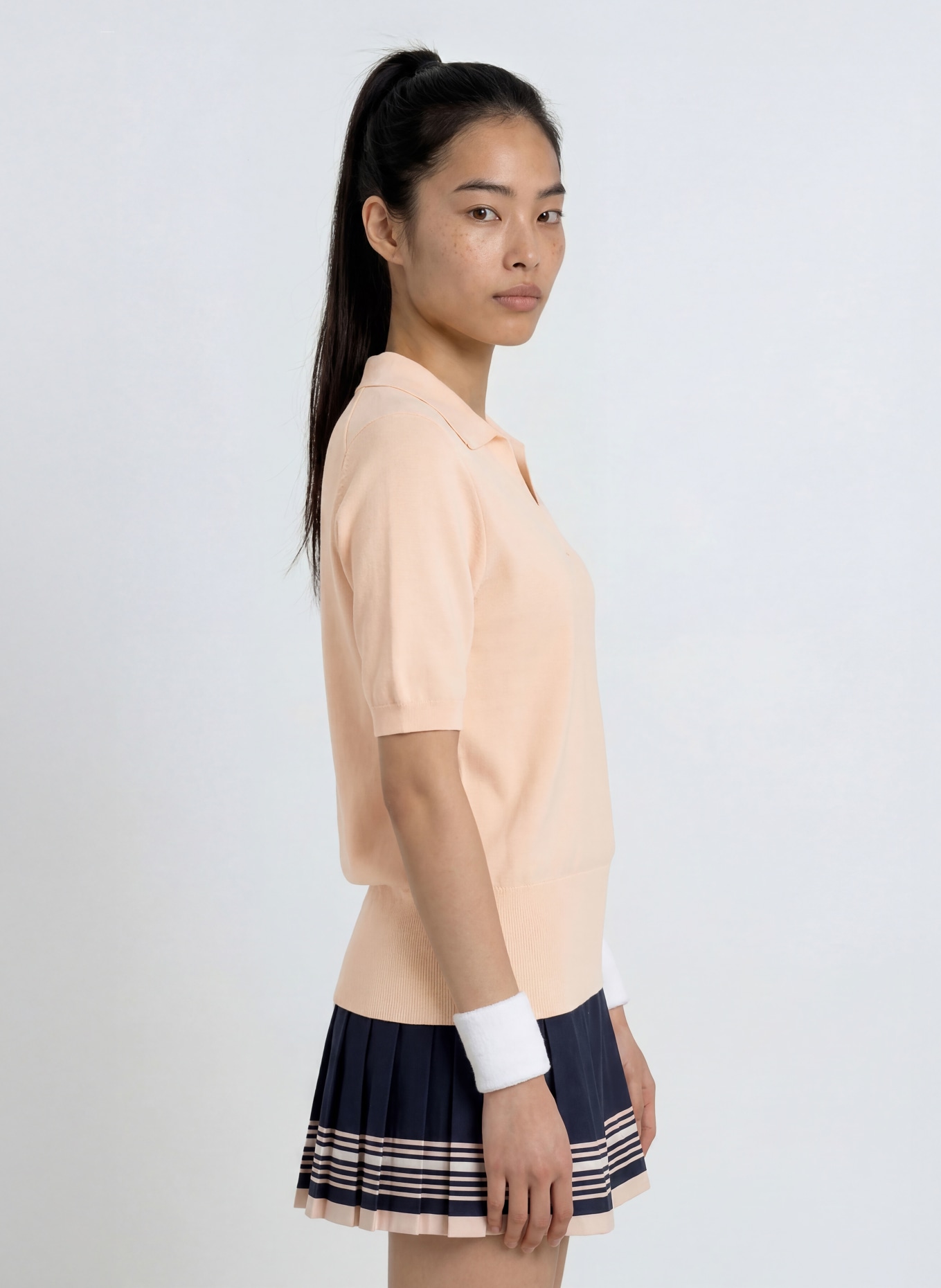 LACOSTE Gebreid poloshirt: ZALM