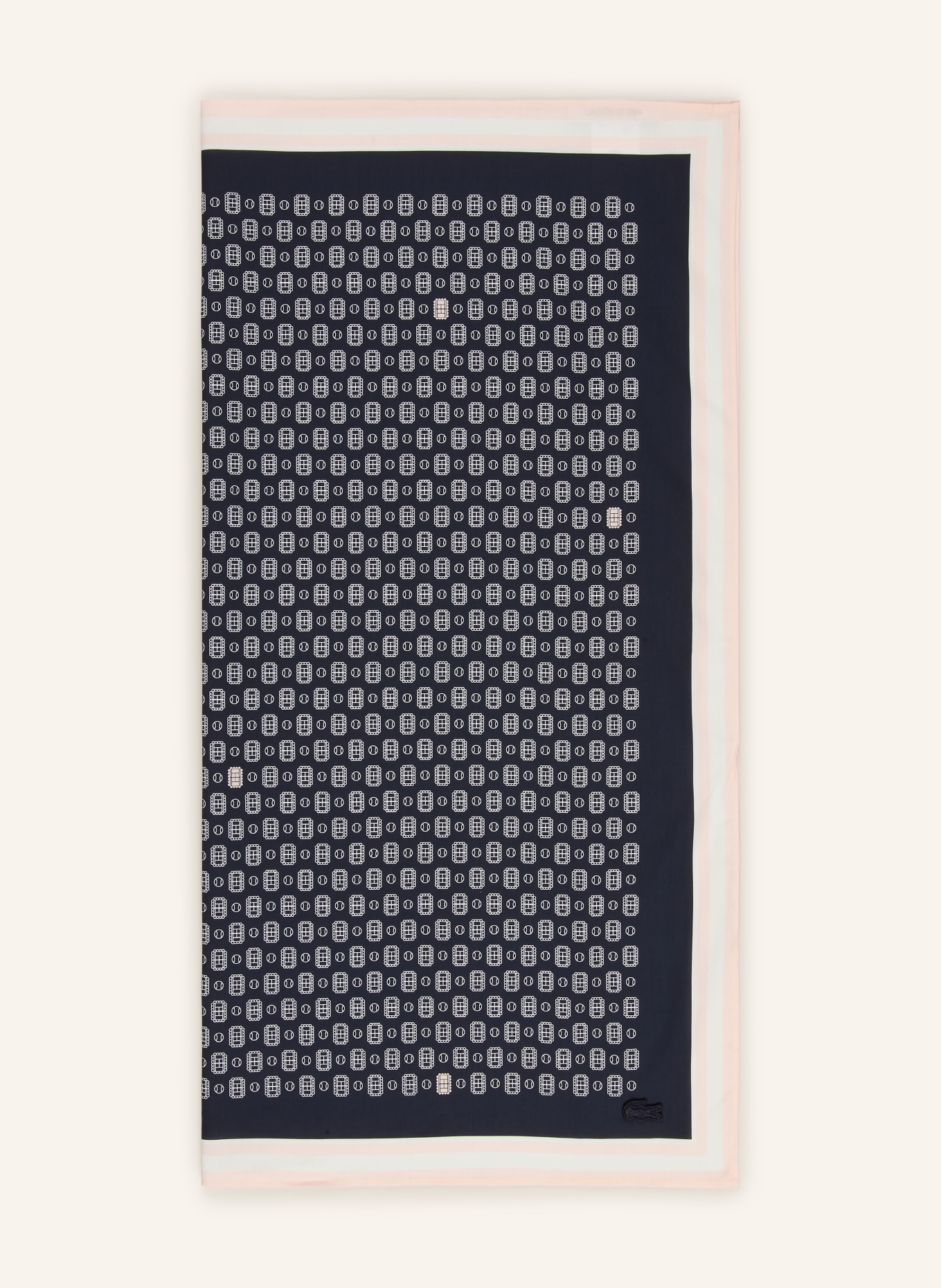 LACOSTE Halsdoek: DONKERBLAUW / ROSE CLAIR / WIT