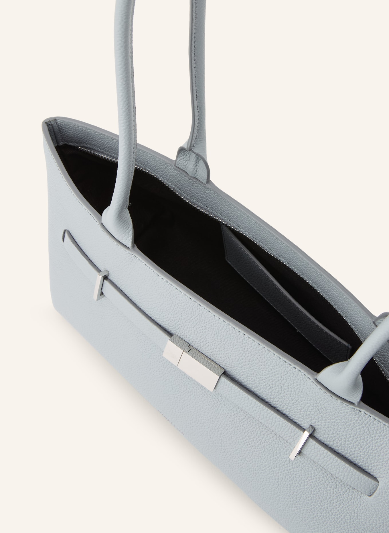 DEMELLIER Schultertasche THE NEW YORK: BLAUGRAU / SILBER