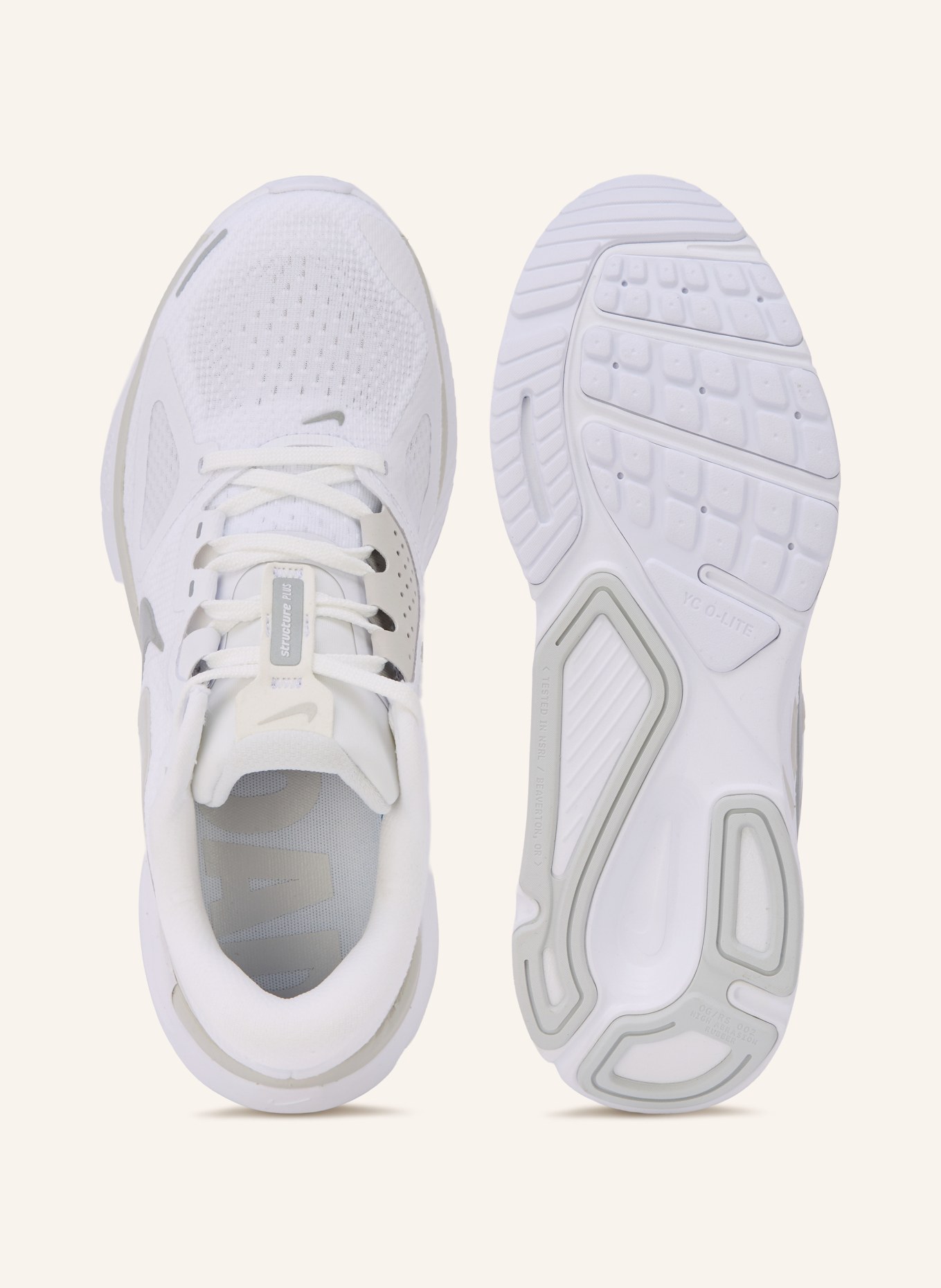 Nike Laufschuhe STRUCTURE PLUS: WEISS / GRAU