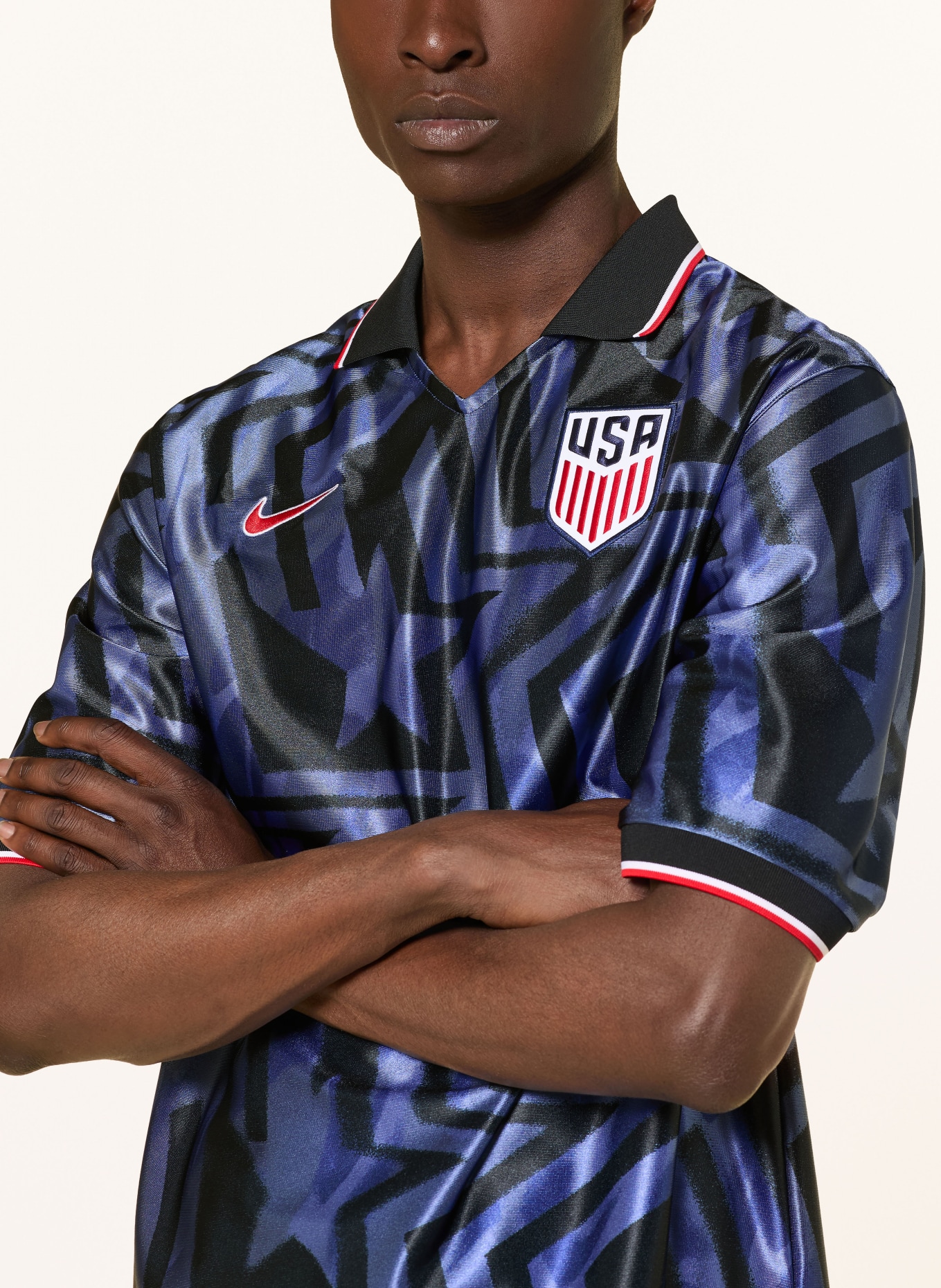 Nike USMNT ENERGY Jersey: DARK BLUE / RED / BLACK