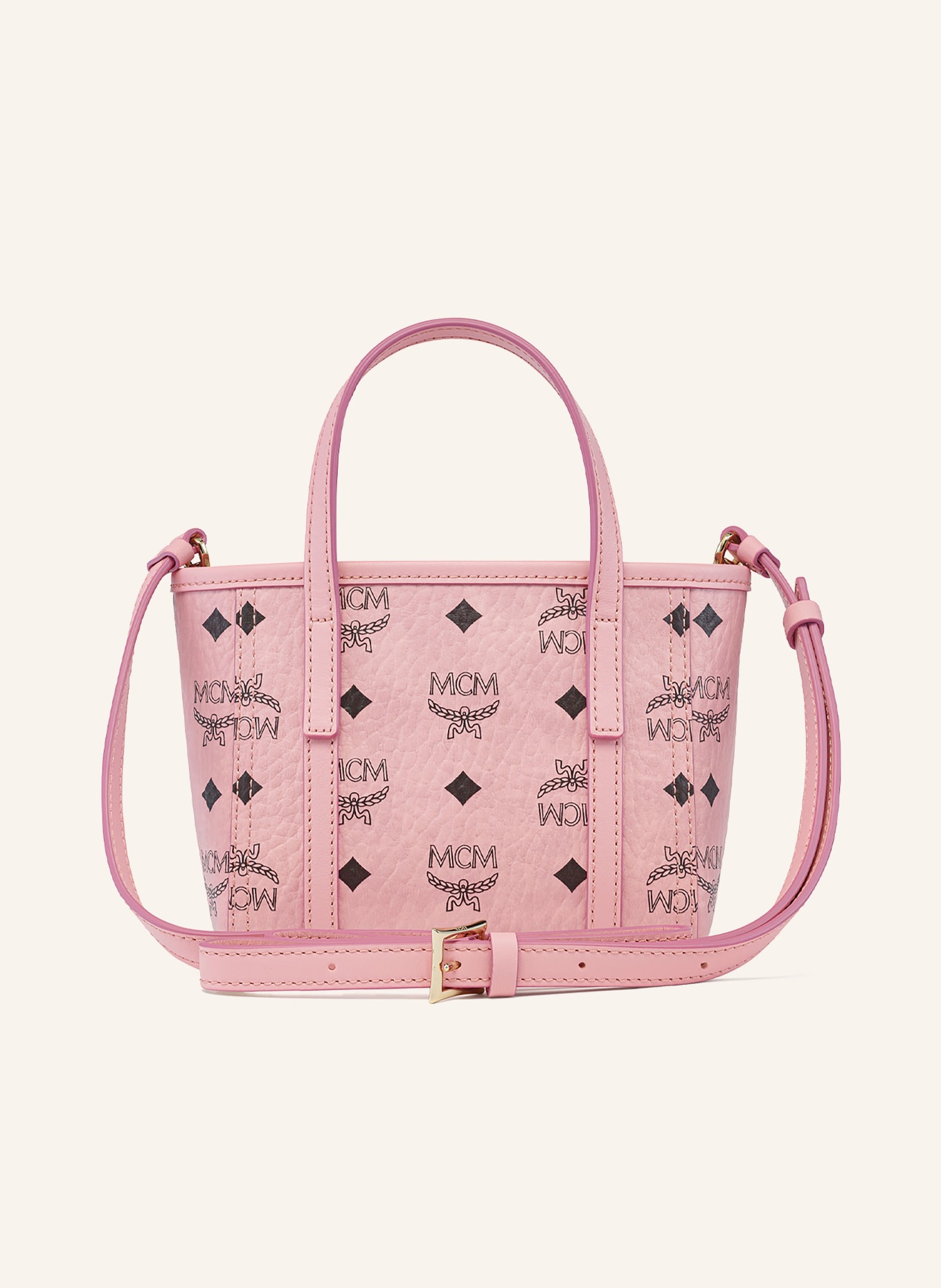 MCM TONI VI Shoulder Bag: PINK / GOLD / BLACK