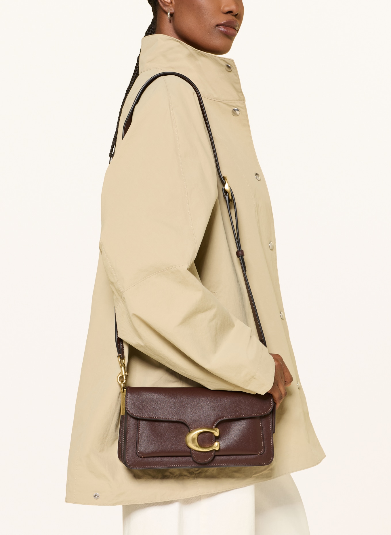 COACH TABBY Shoulder Bag: DARK BROWN