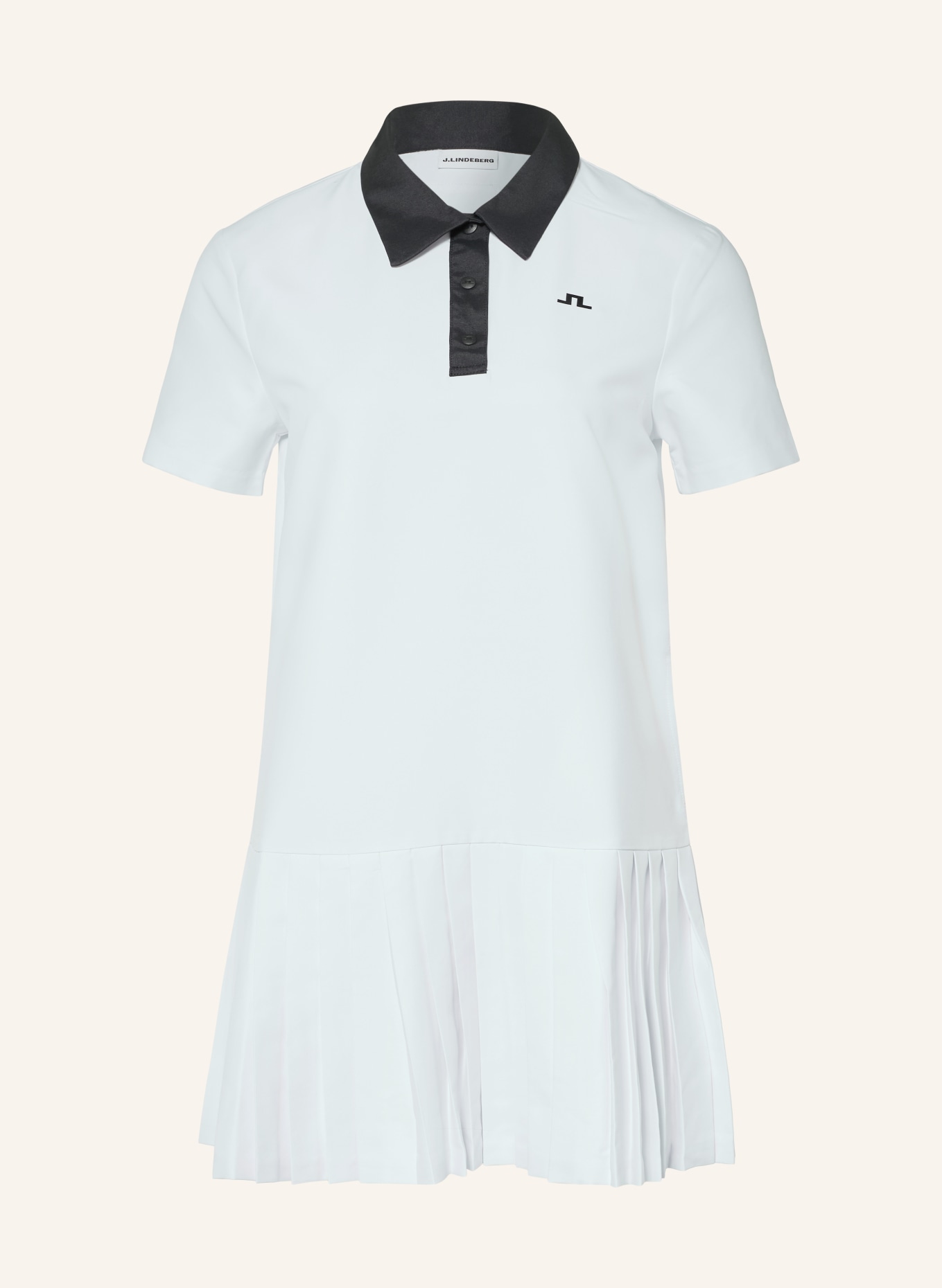 J.LINDEBERG Golfkleid: WEISS / SCHWARZ