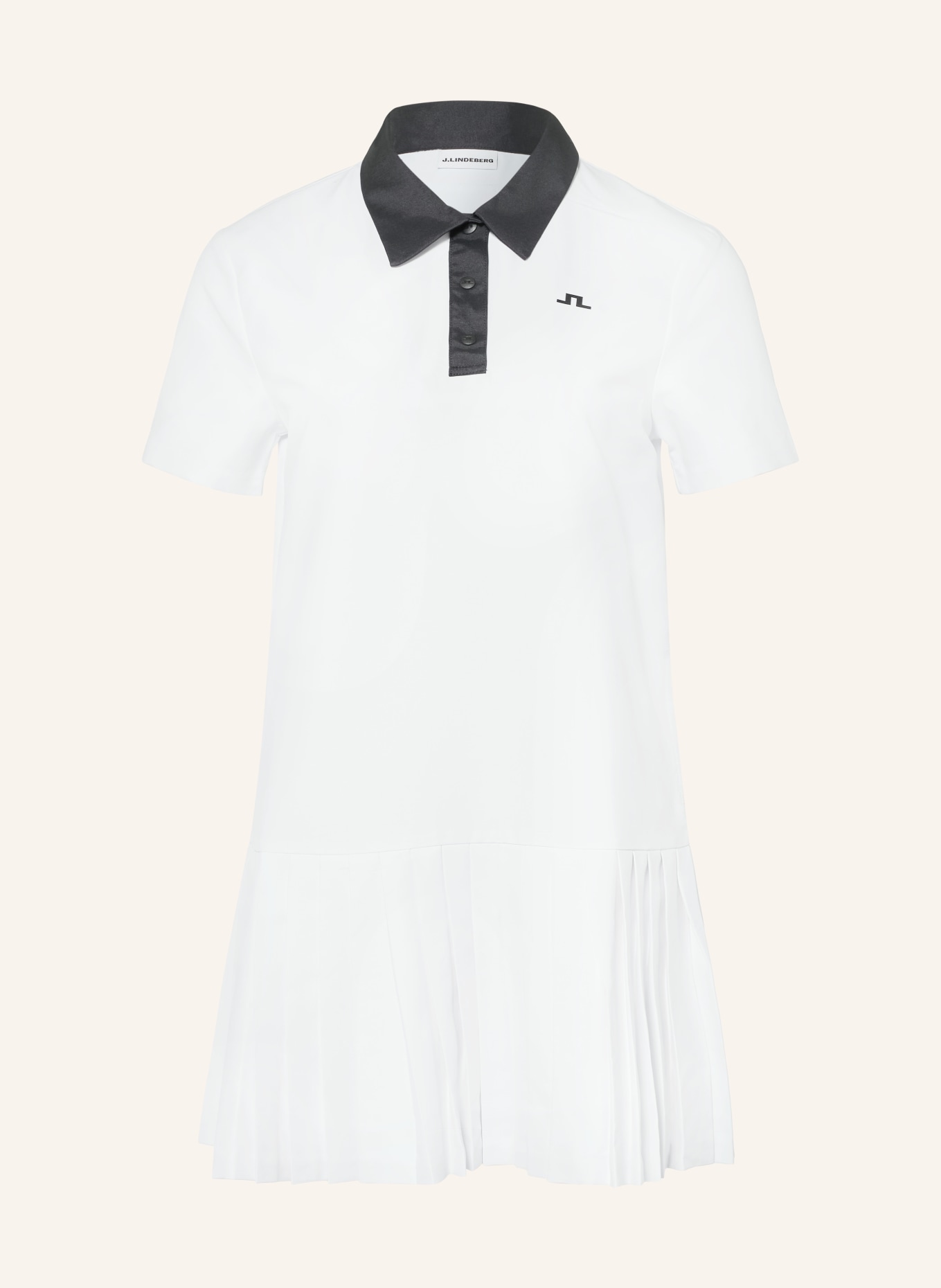 J.LINDEBERG Golfkleid: WEISS / SCHWARZ