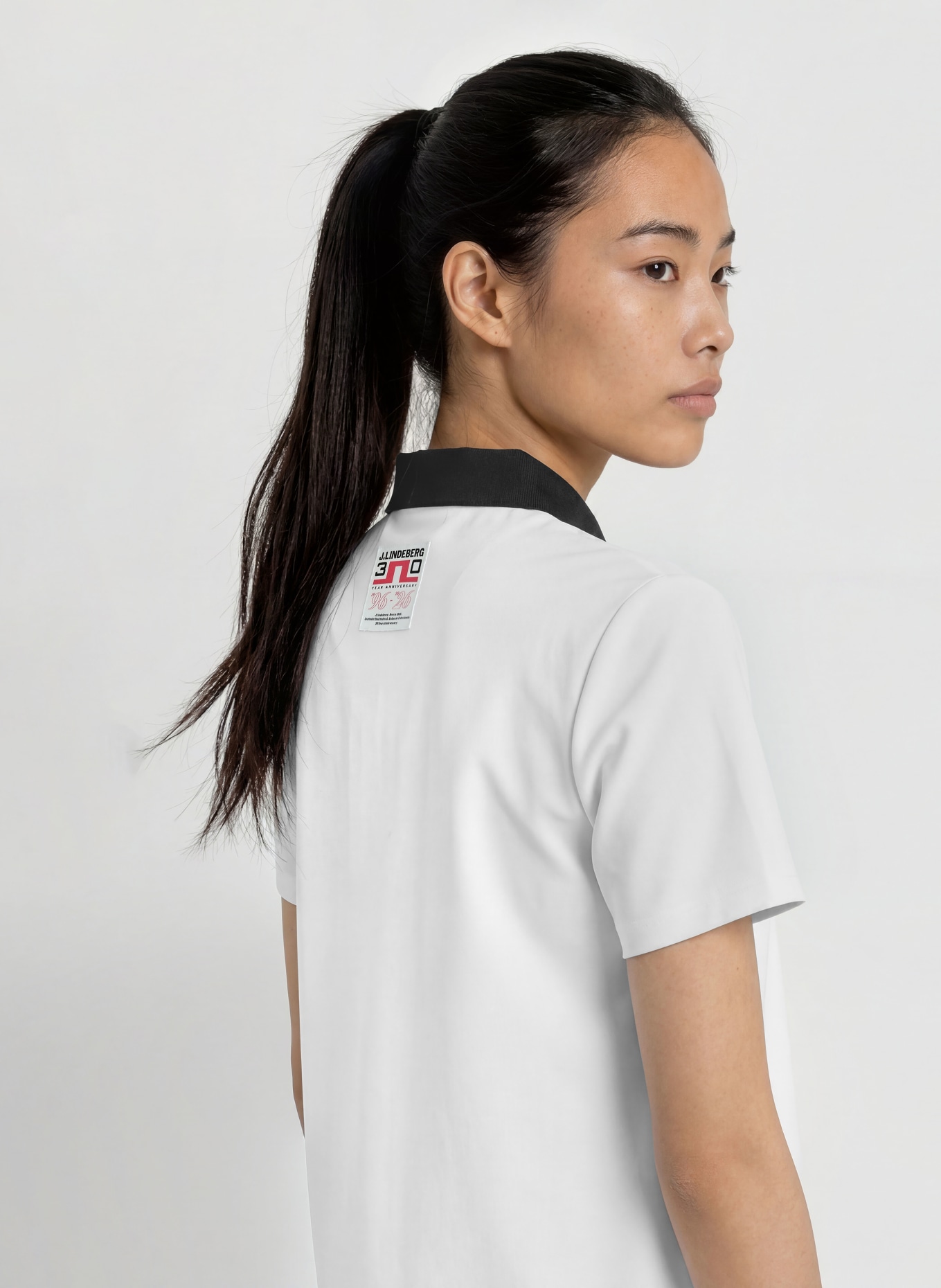 J.LINDEBERG Golfkleid: WEISS / SCHWARZ