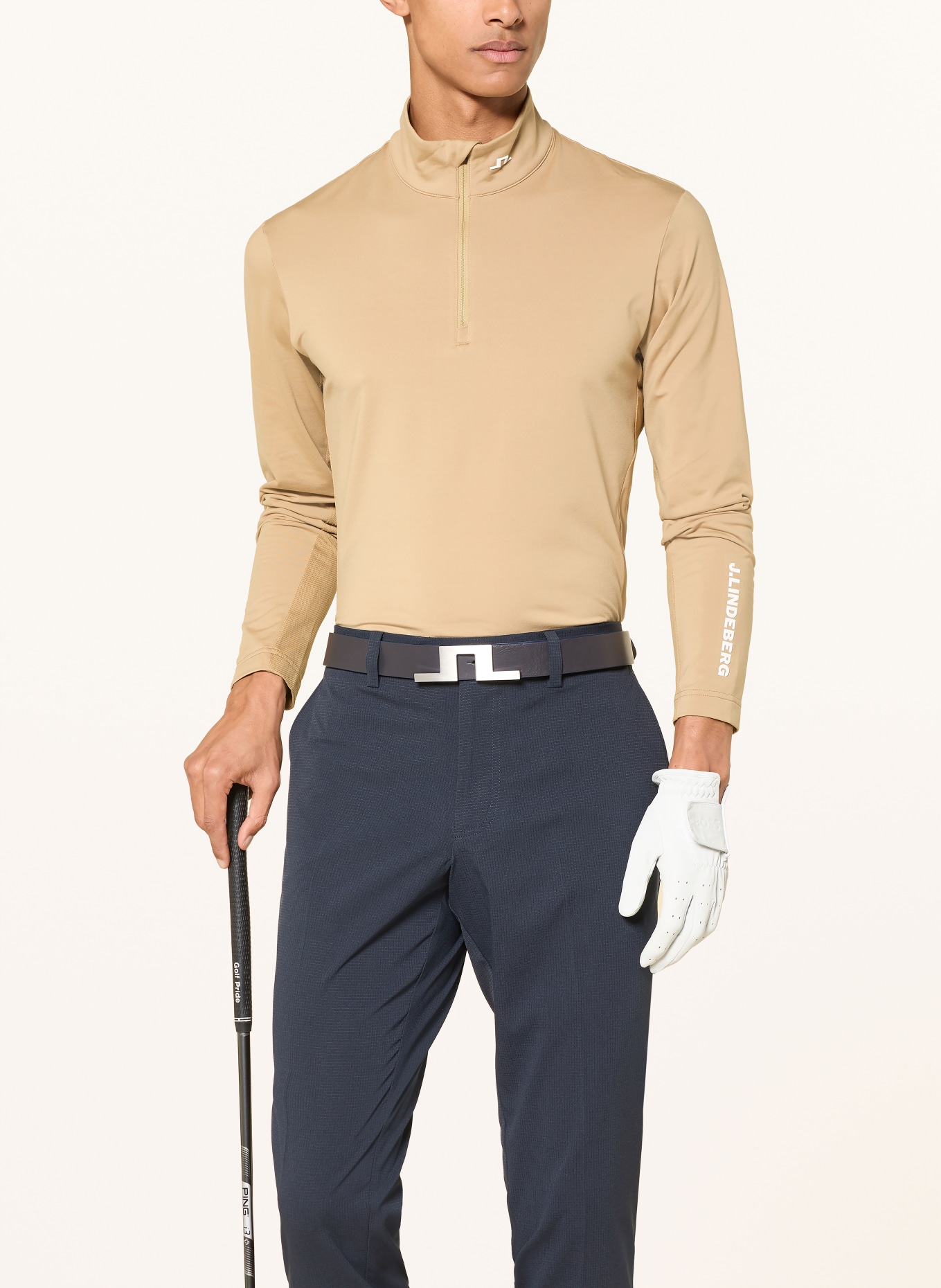 J.LINDEBERG Functional shirt: LIGHT BLUE / WHITE