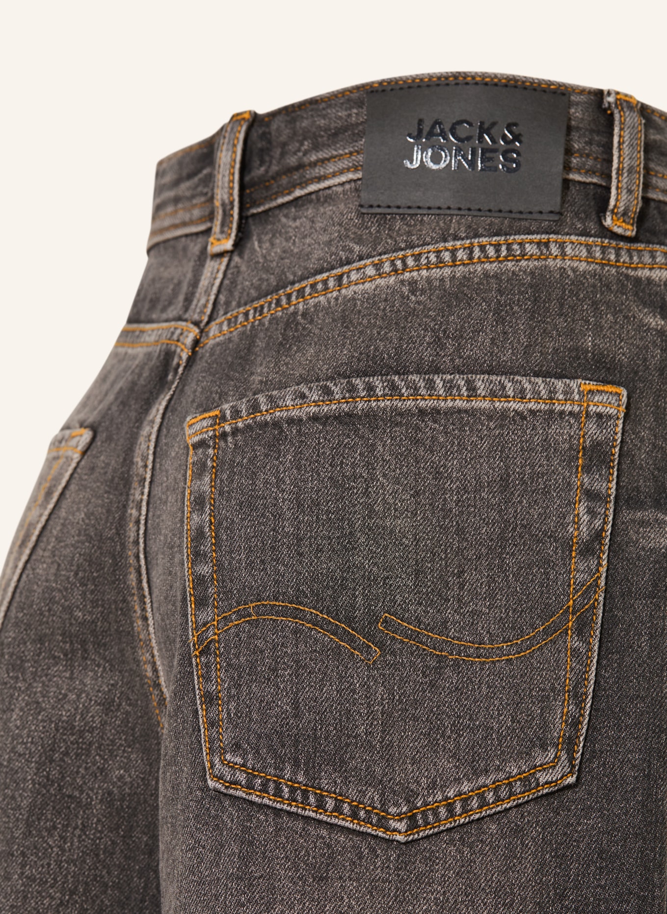 JACK&JONES Jeansshorts met extra baggy pasvorm: BLACK DENIM