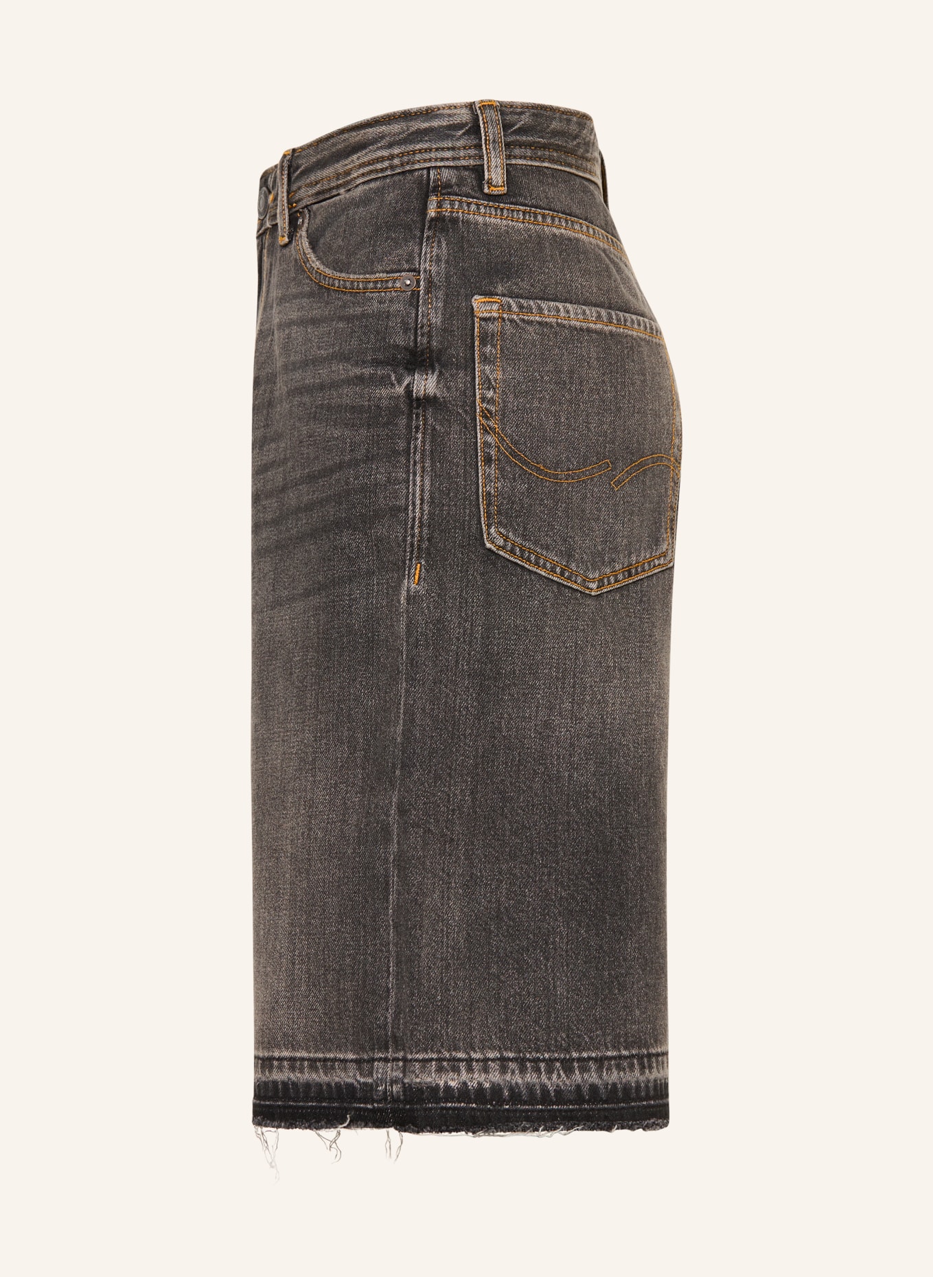 JACK&JONES Jeansshorts met extra baggy pasvorm: BLACK DENIM