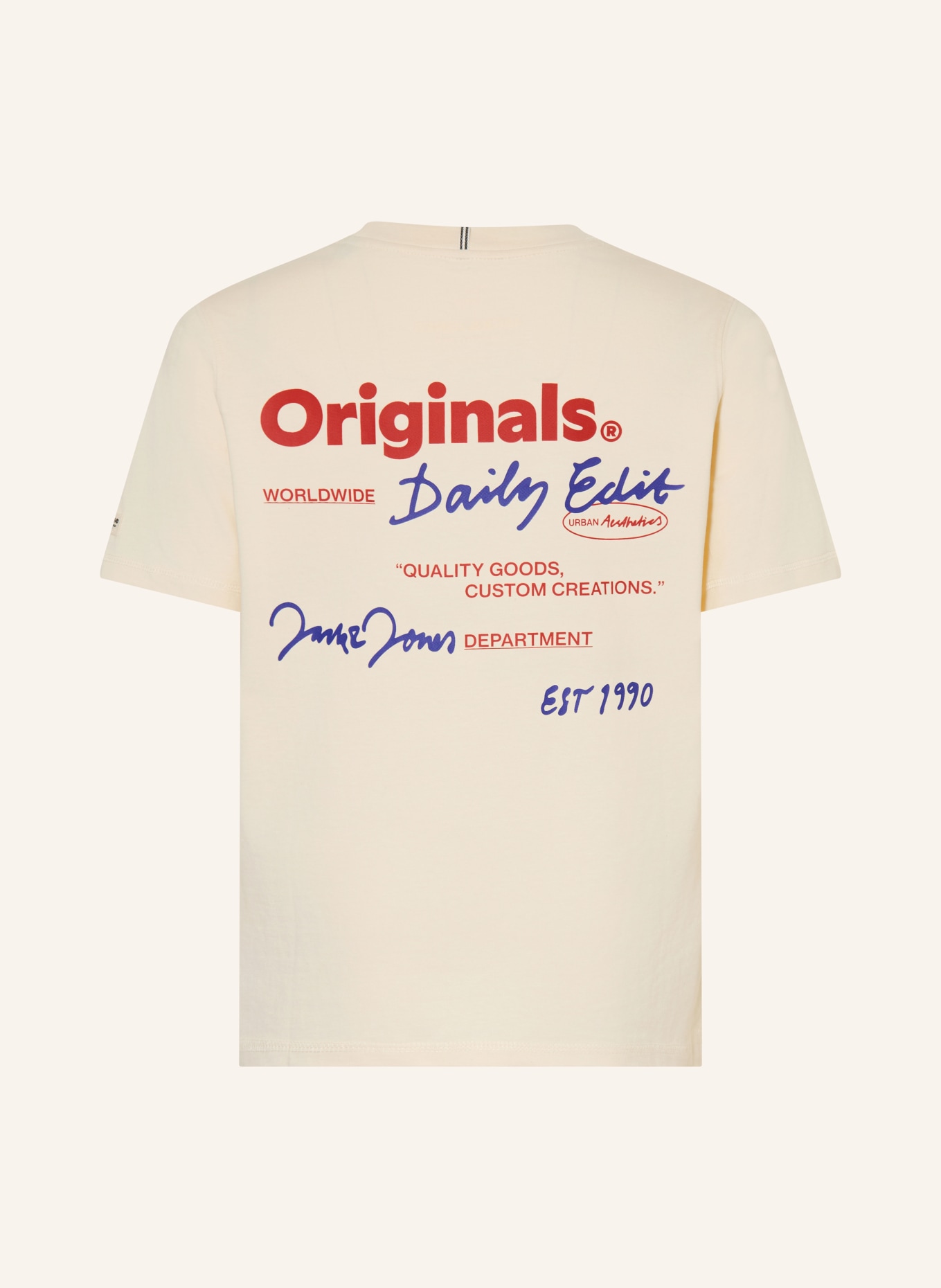JACK&JONES T-shirt: ÉCRU / ROUGE / BLEU