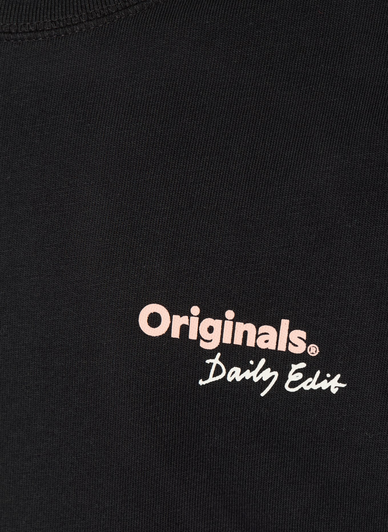 JACK&JONES T-shirt: NOIR / ORANGE CLAIR / BLANC