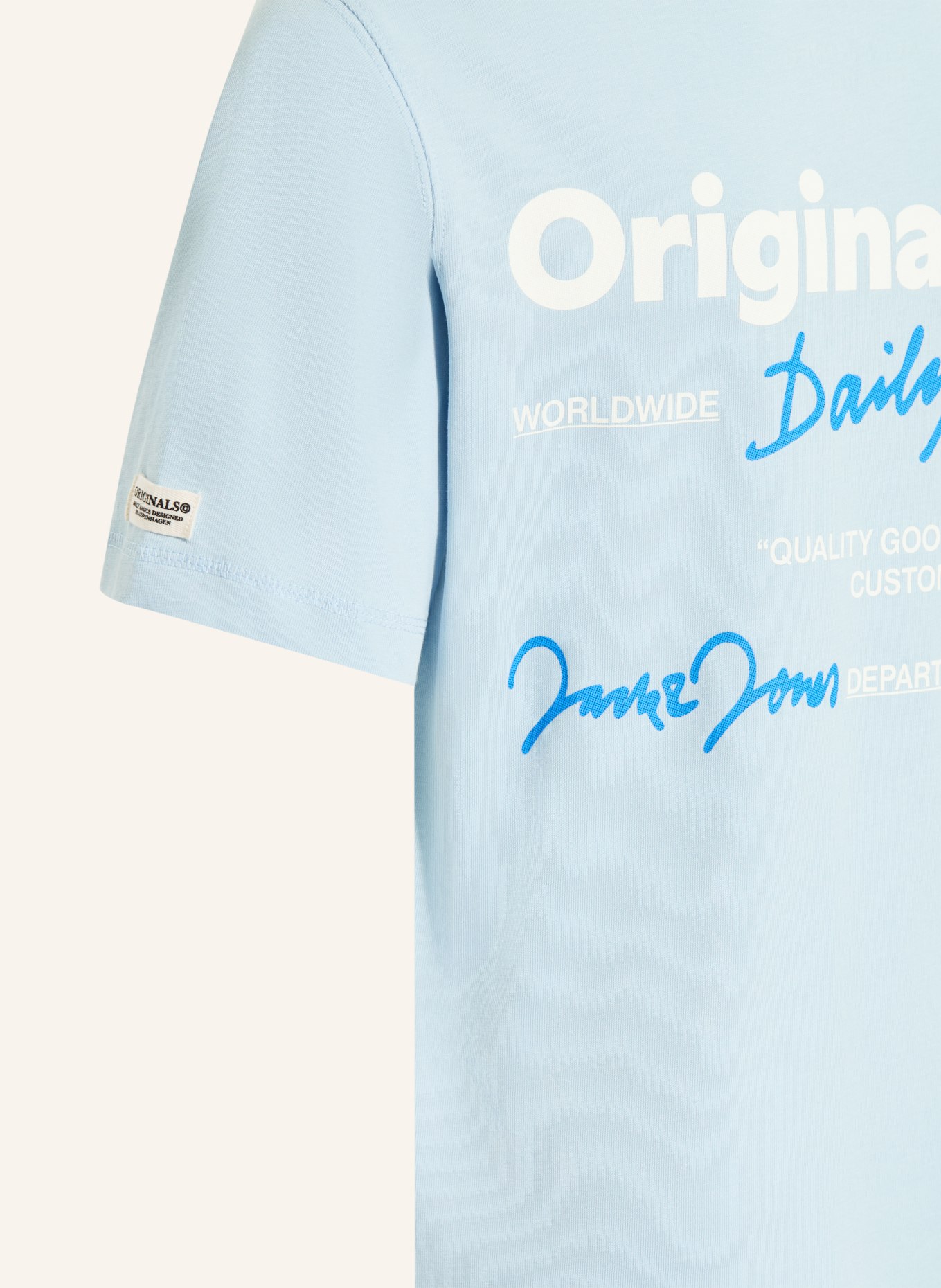 JACK&JONES T-shirt: BLEU CLAIR / BLEU / BLANC