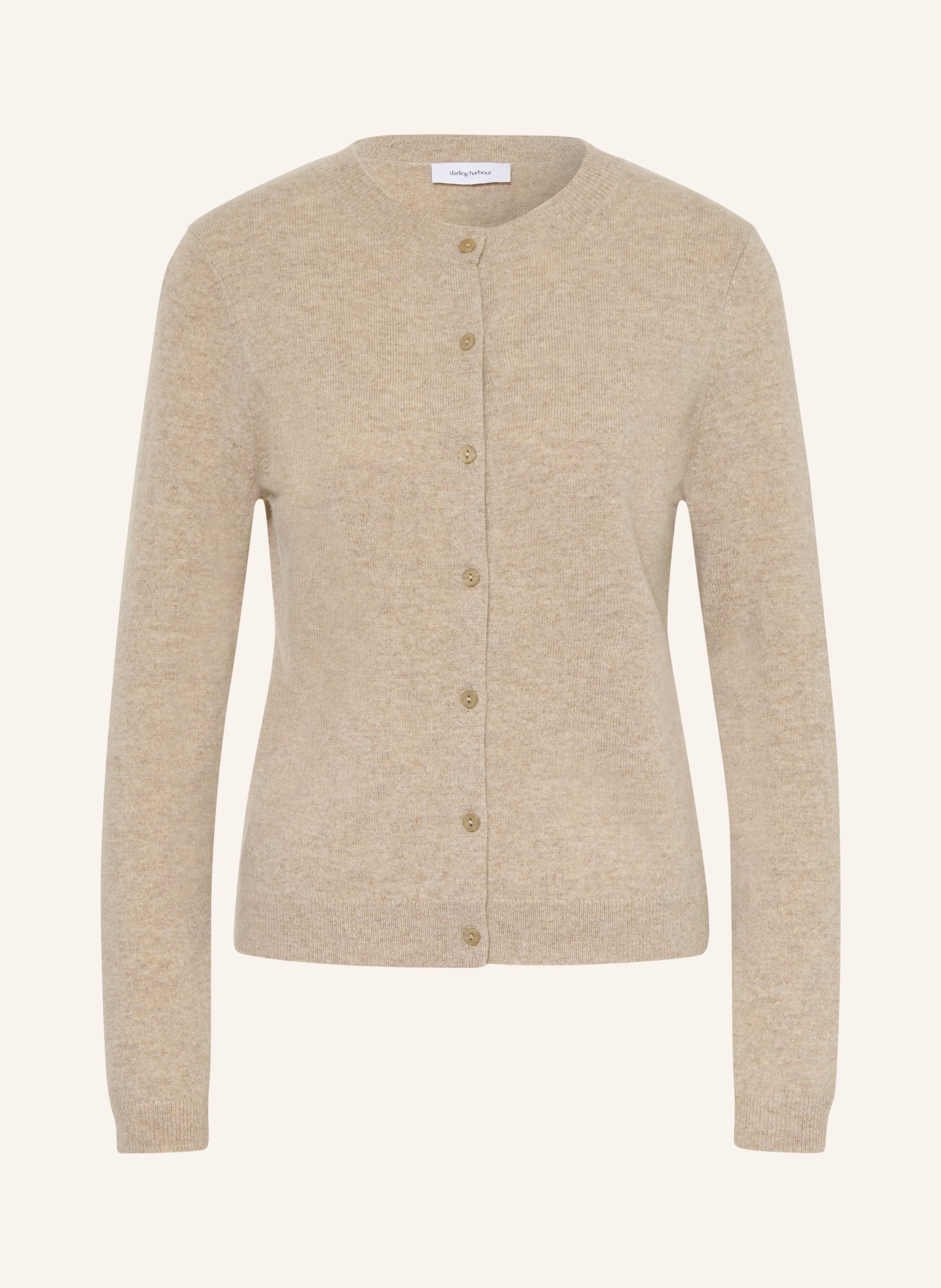 darling harbour Strickjacke aus Cashmere: GREIGE MELANGE