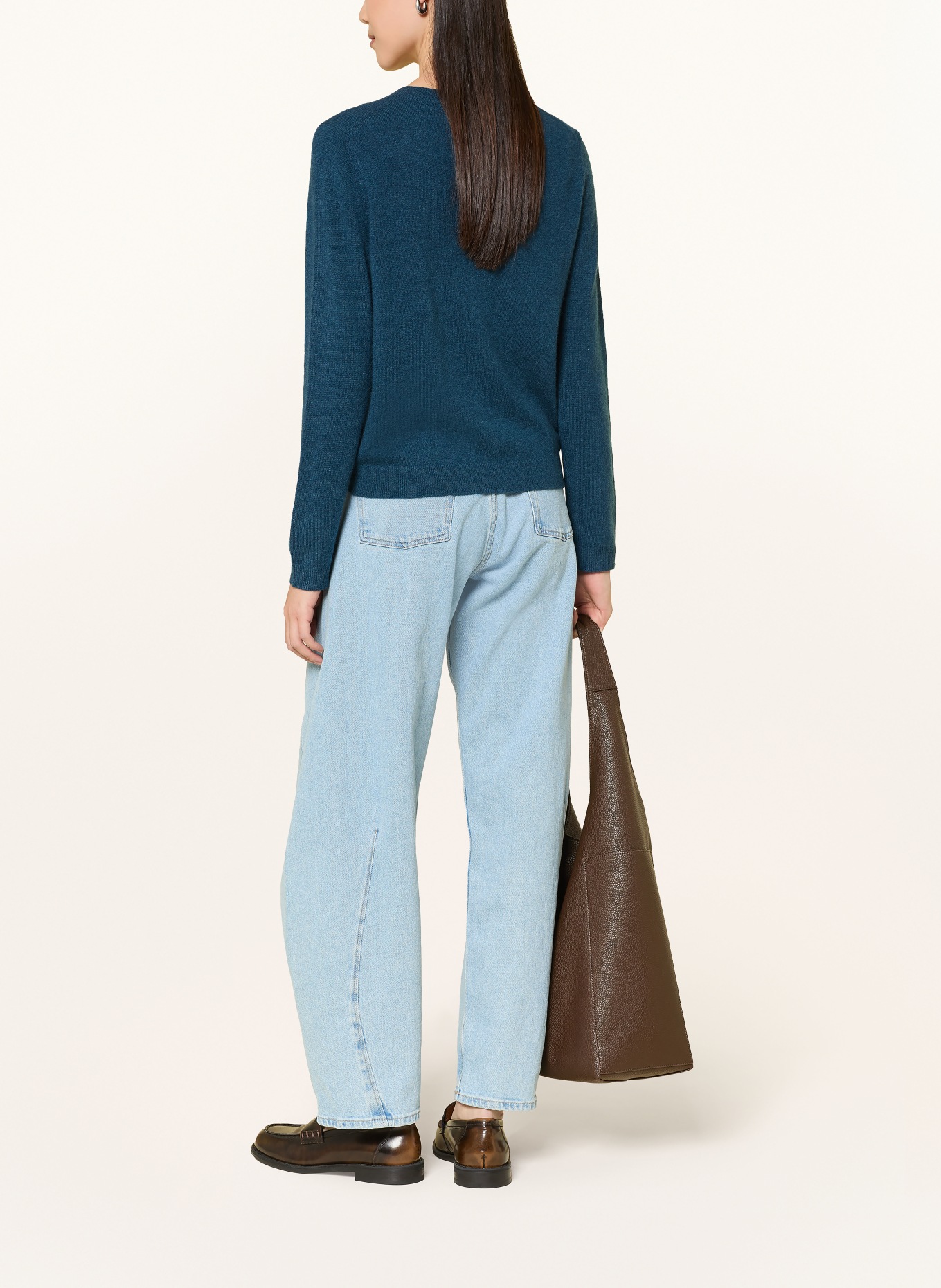 darling harbour Cashmere cardigan: petrol melange