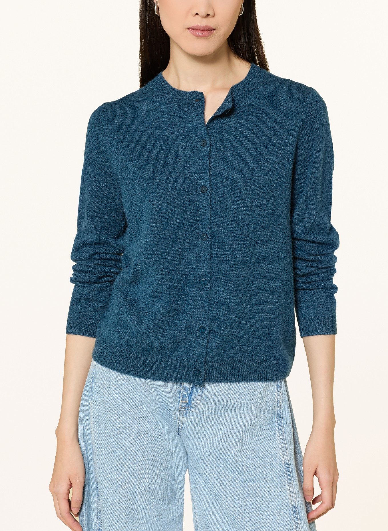 darling harbour Cashmere cardigan: petrol melange