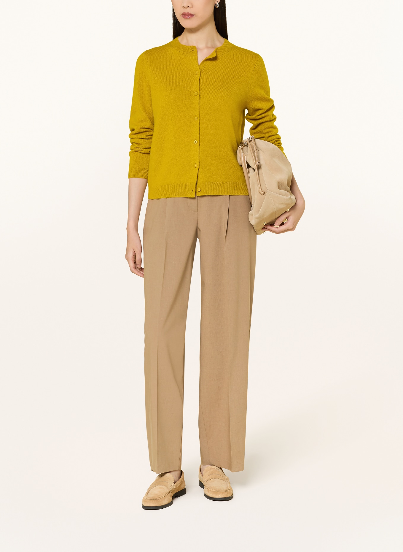 darling harbour Cashmere cardigan: olive gold