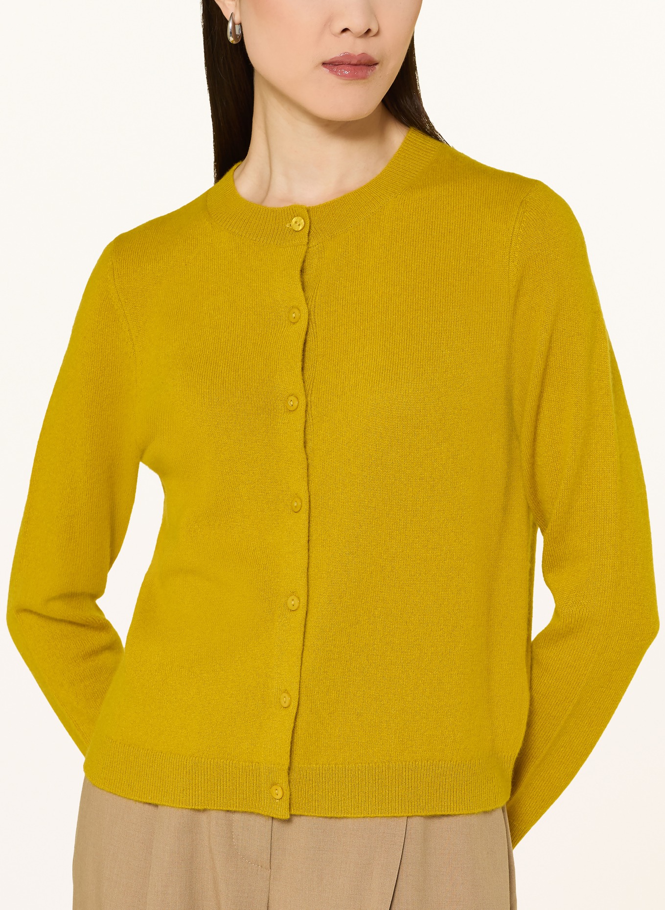 darling harbour Cashmere cardigan: olive gold