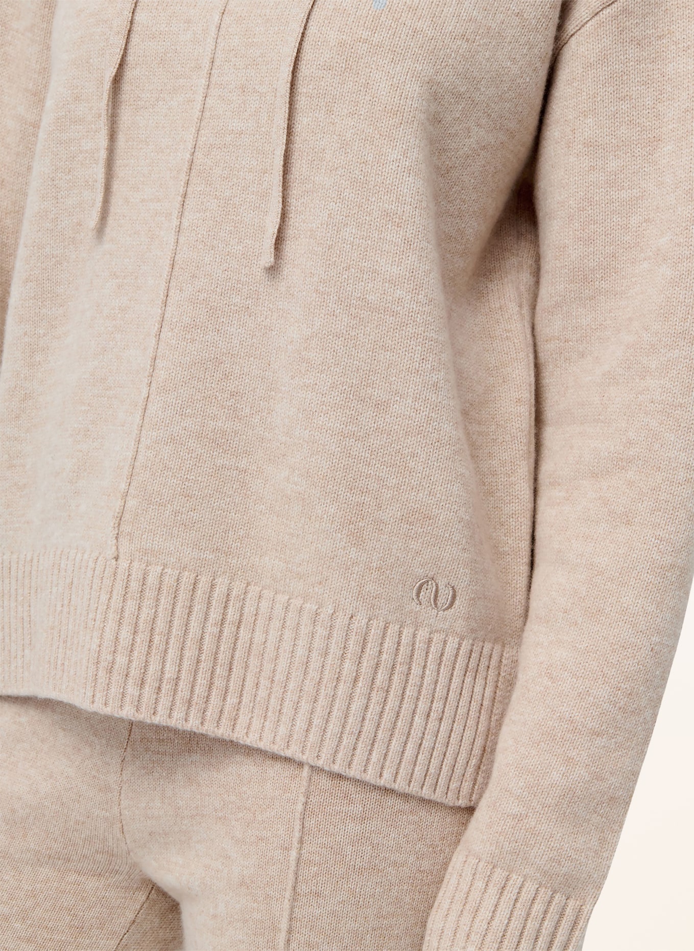 LeGer Studio Gebreide hoodie GODJA: BEIGE