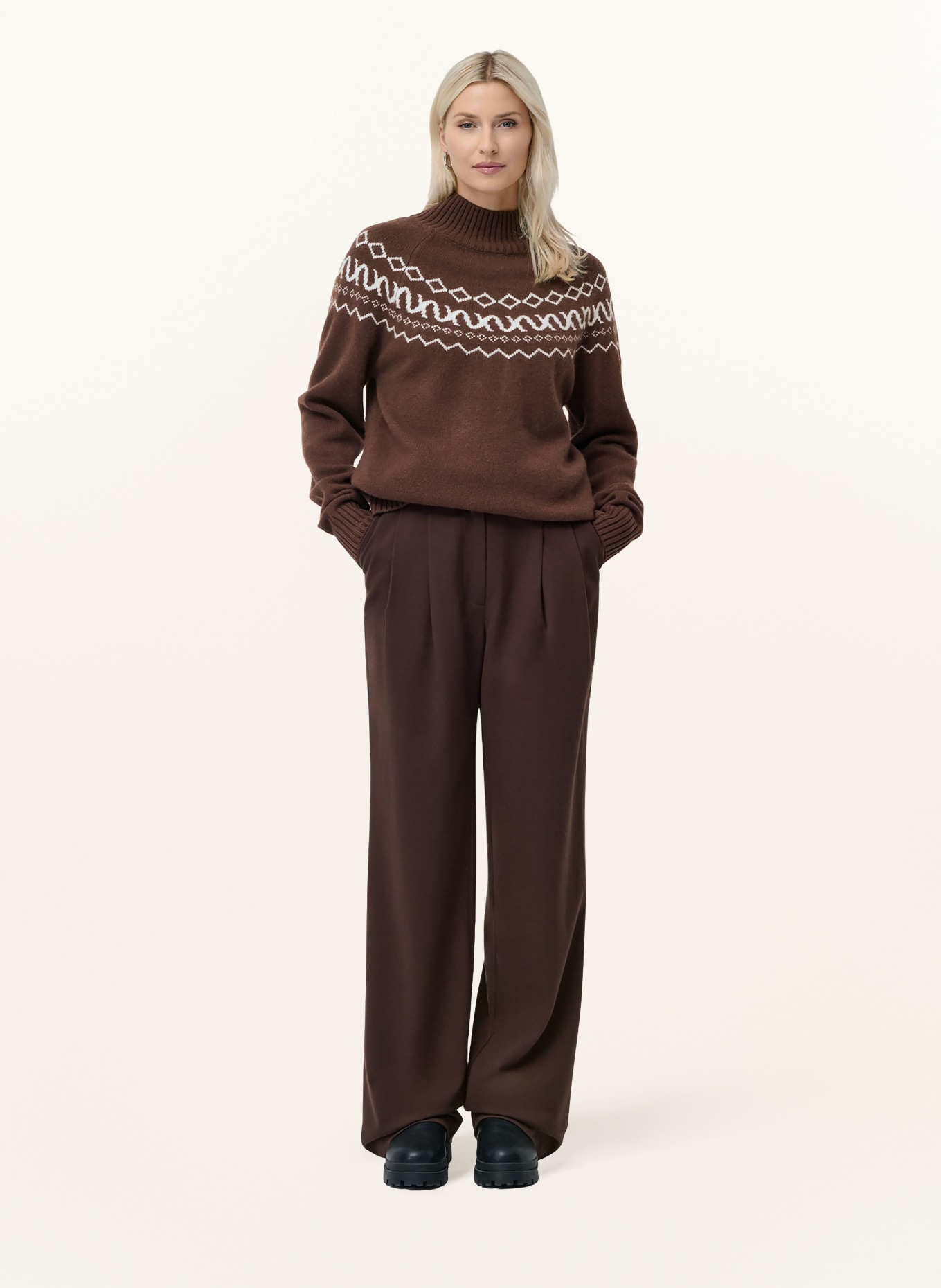 LeGer Studio Trui HELLEN: MARRON FONCÉ