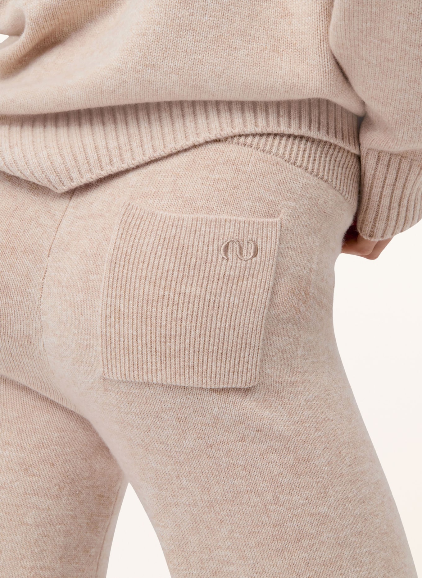 LeGer Studio Gebreide broek GODJA: BEIGE