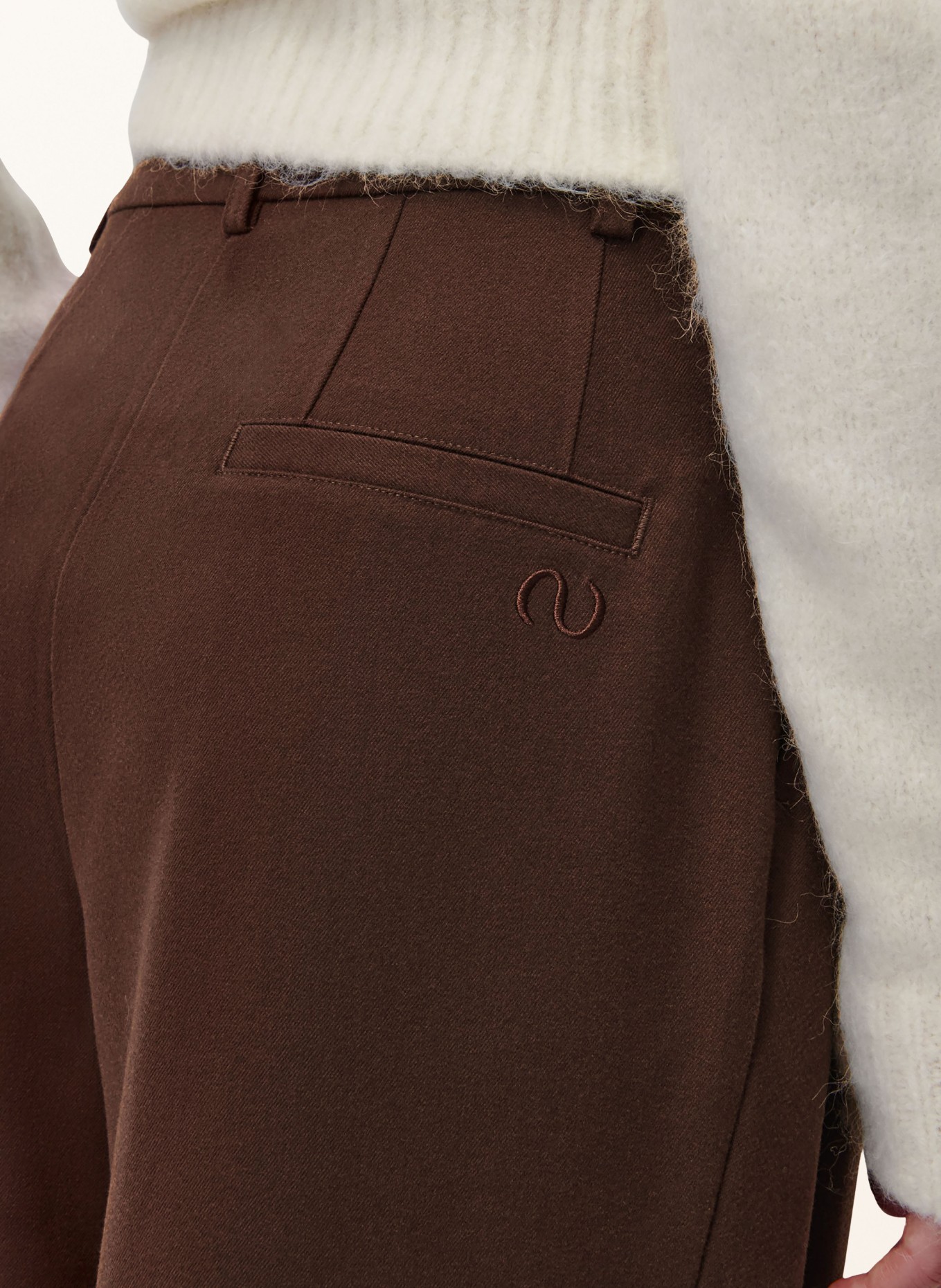 LeGer Studio Marlene-broek INKEN: MARRON FONCÉ