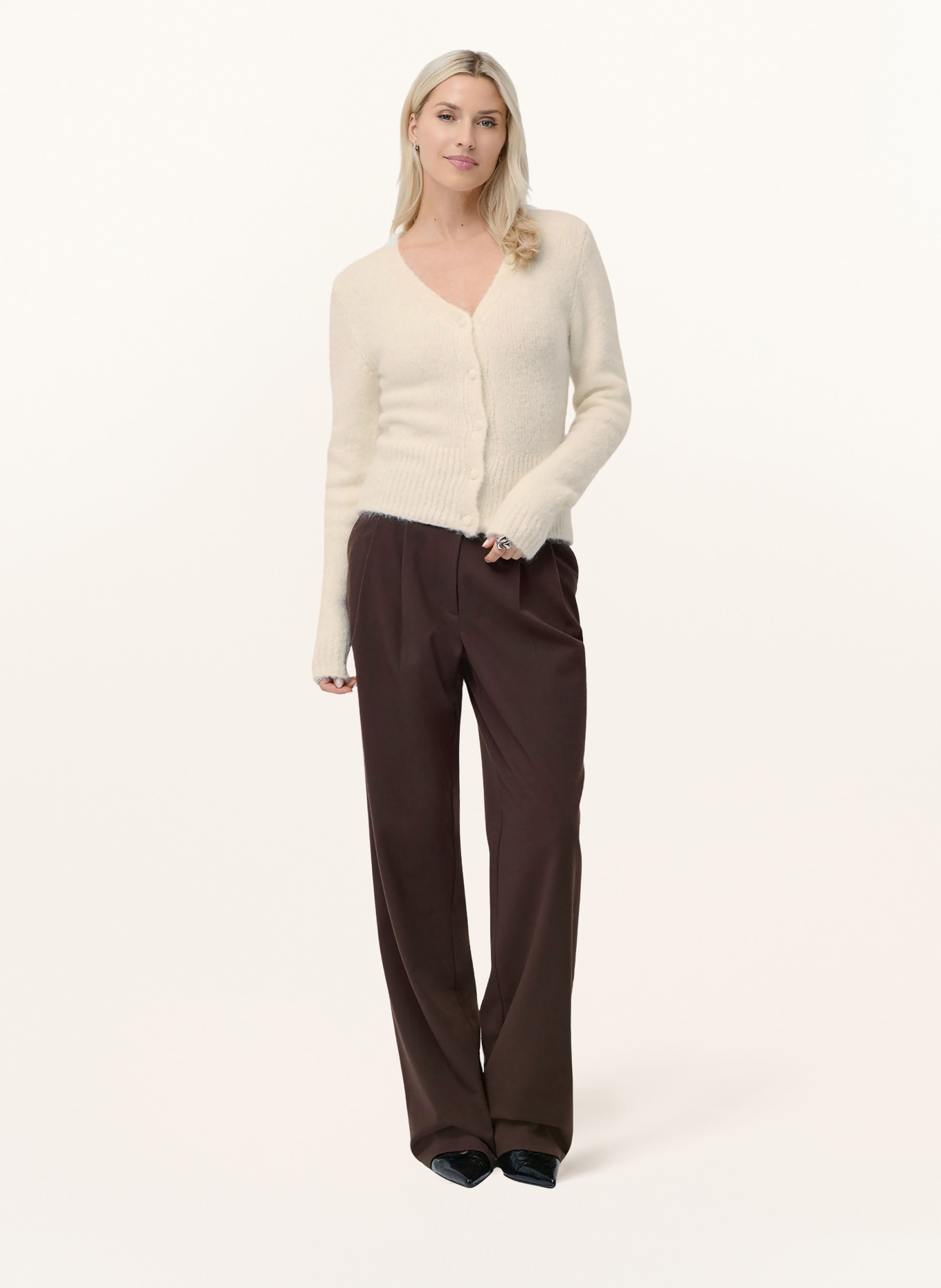 LeGer Studio Vest RITA met alpaca: WIT