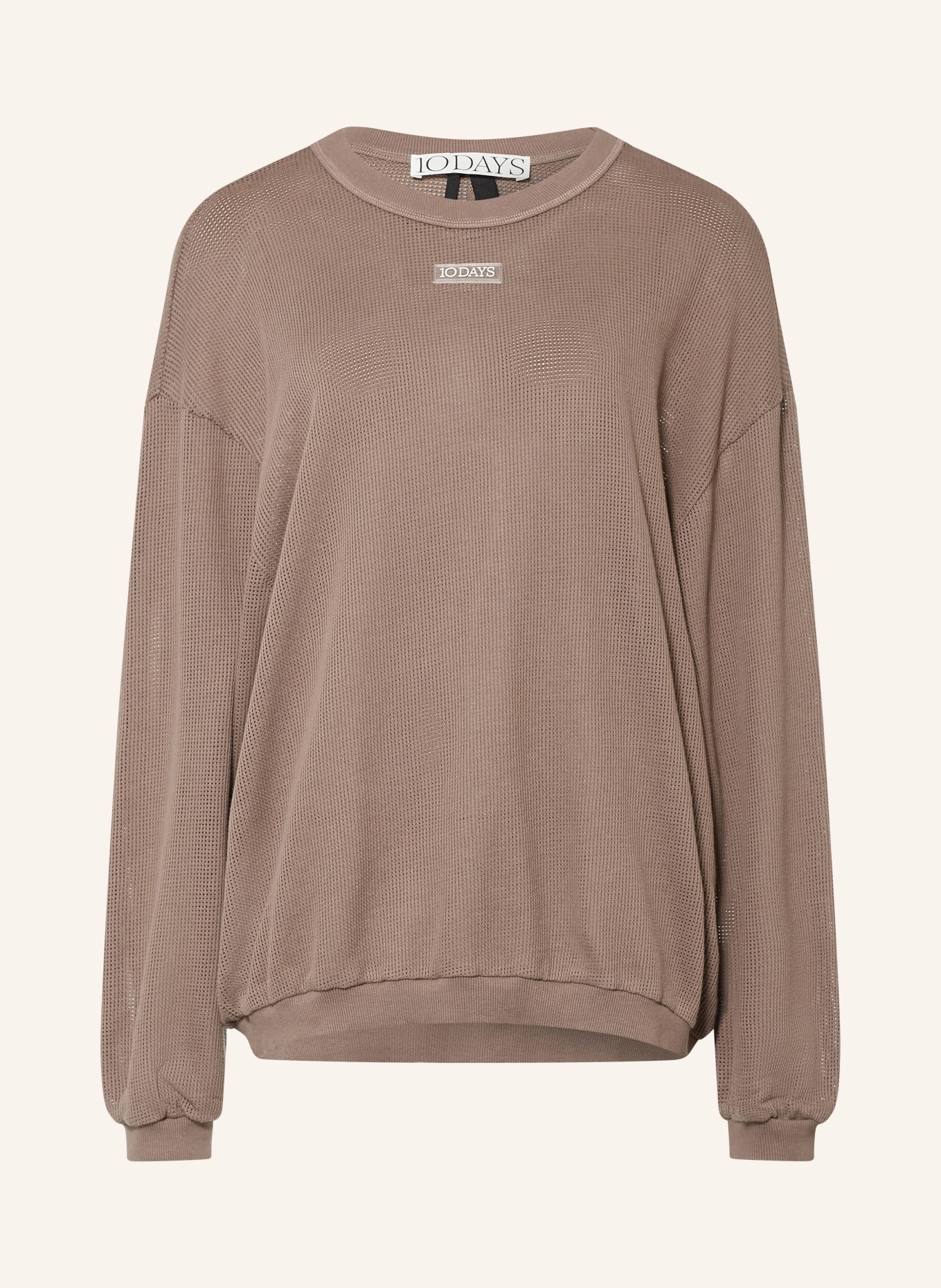 10DAYS Oversized-Sweatshirt: TAUPE