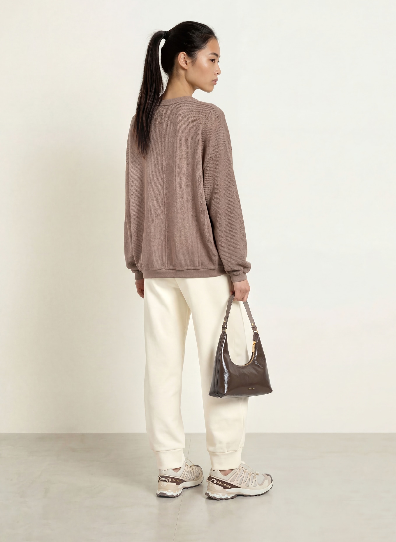 10DAYS Oversized-Sweatshirt: TAUPE