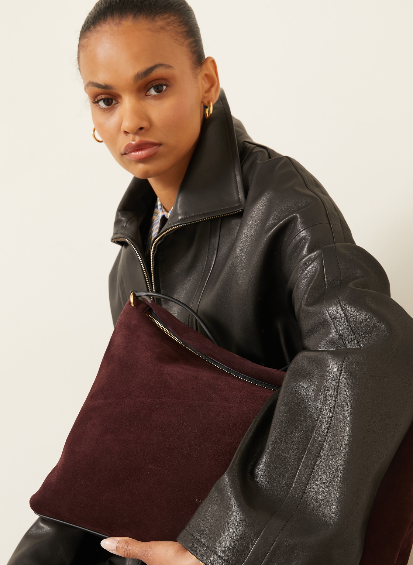 WANDLER Shopper PENELOPE: MARRON FONCÉ