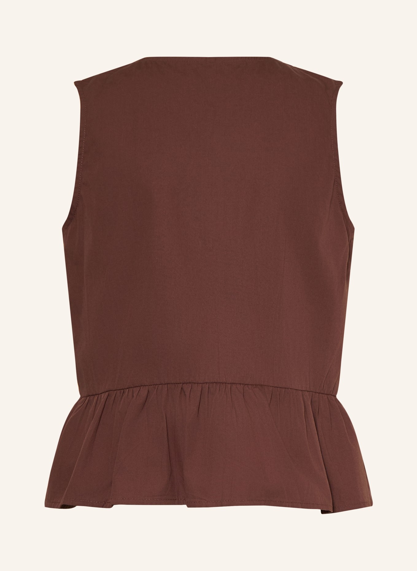 ONLY Blouse sans manches: MARRON FONCÉ