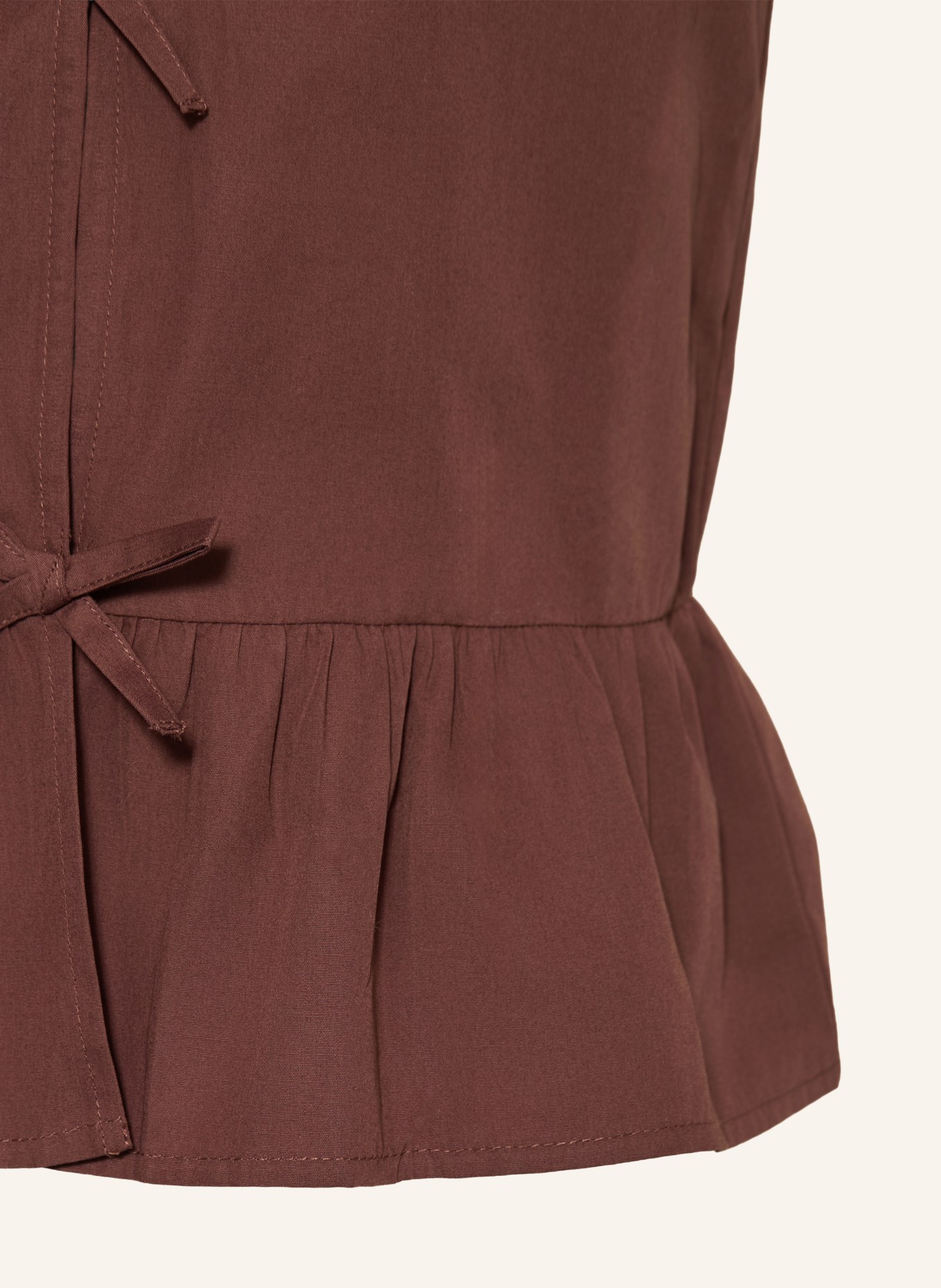 ONLY Blouse sans manches: MARRON FONCÉ