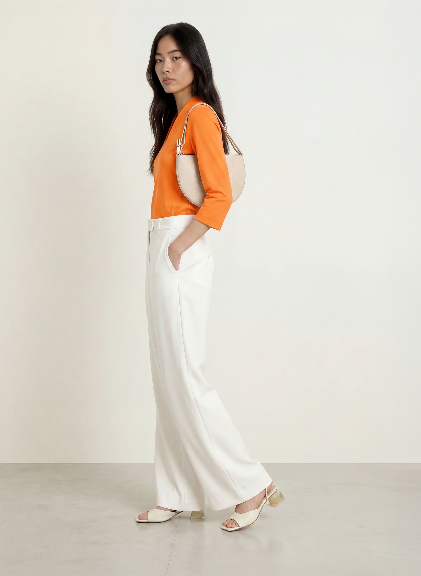 efixelle Shirt mit 3/4-Arm: ORANGE