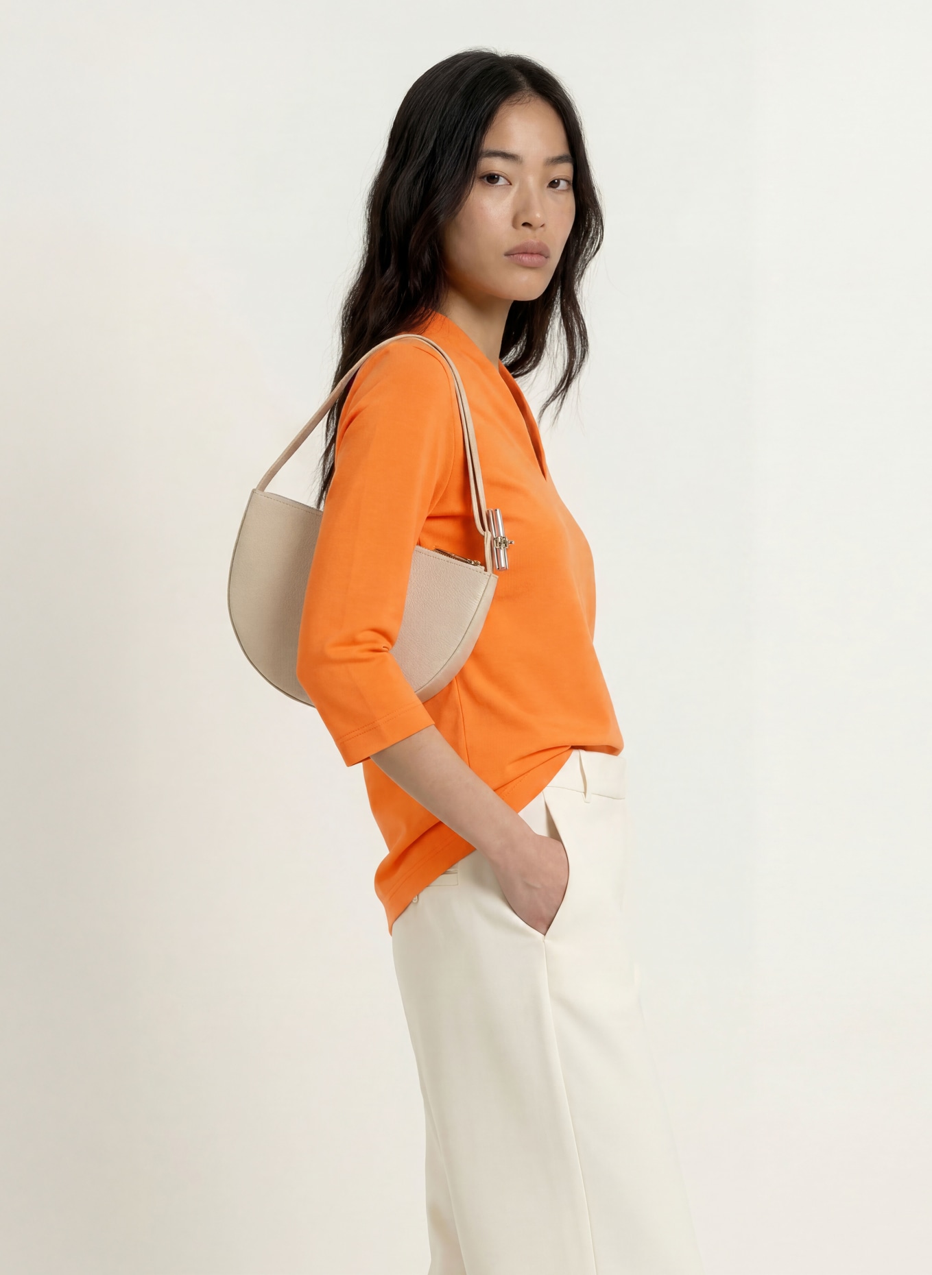 efixelle Shirt mit 3/4-Arm: ORANGE
