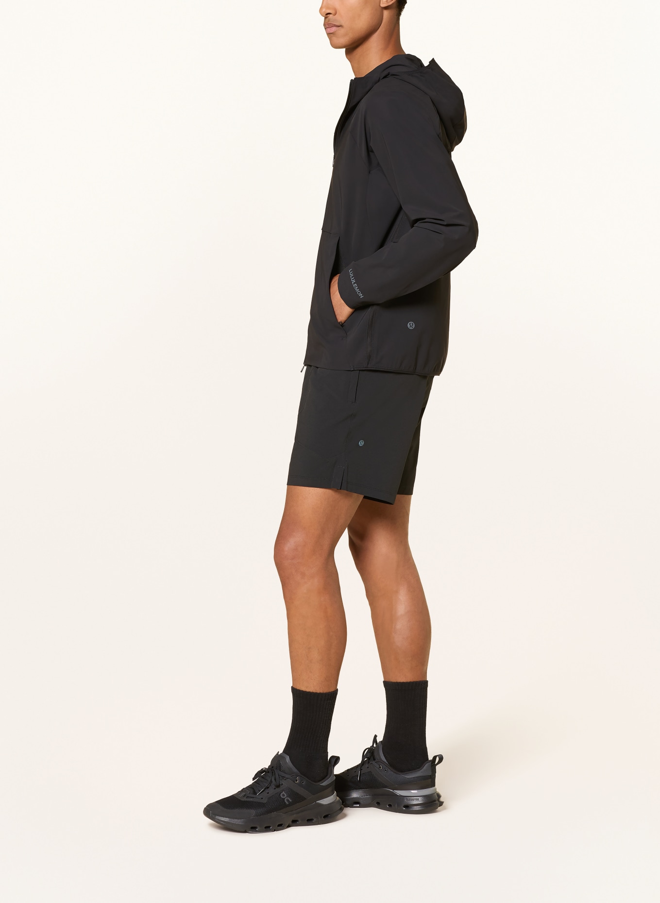 lululemon PACE BREAKER running jacket: BLACK