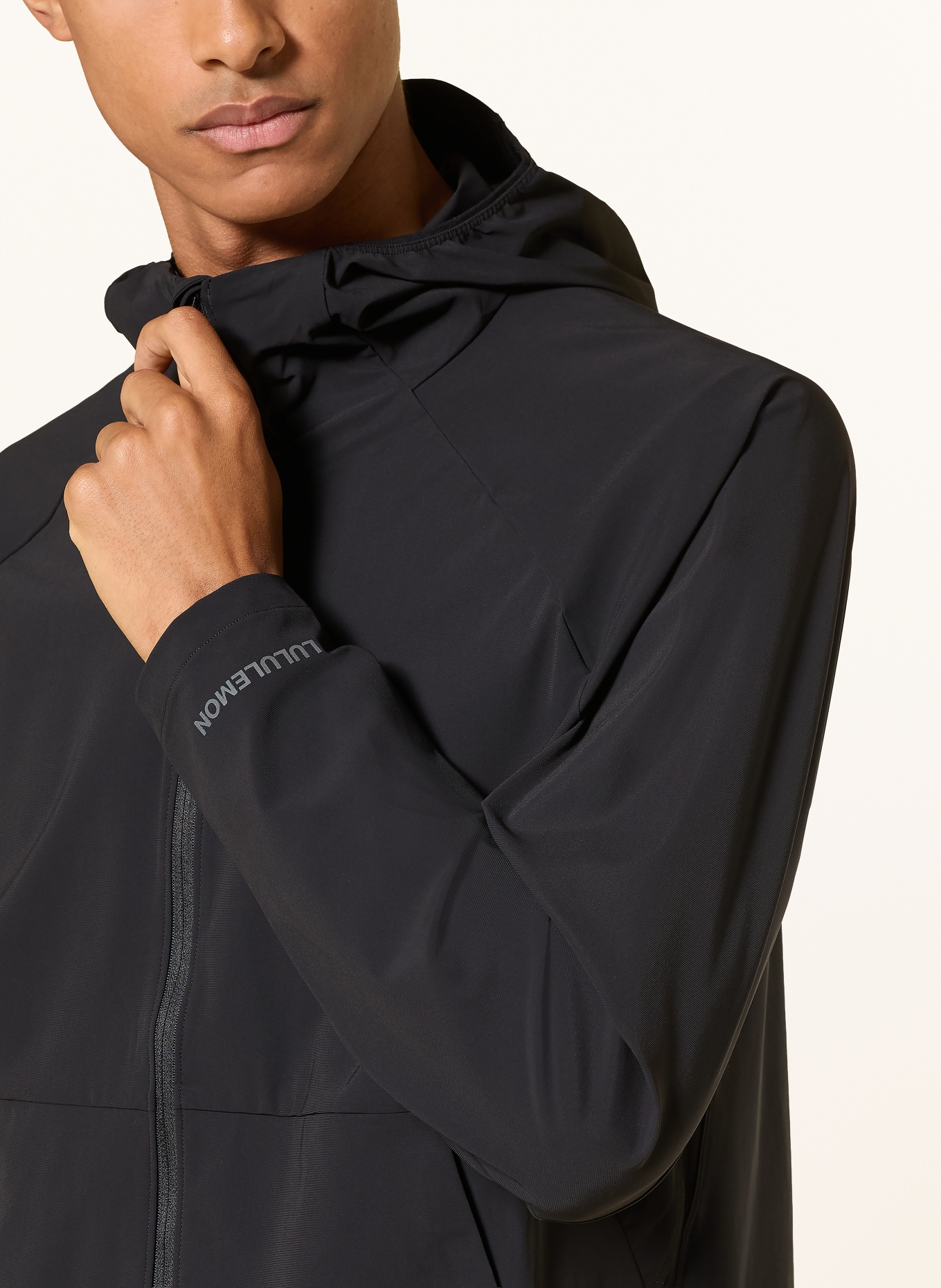 lululemon PACE BREAKER running jacket: BLACK