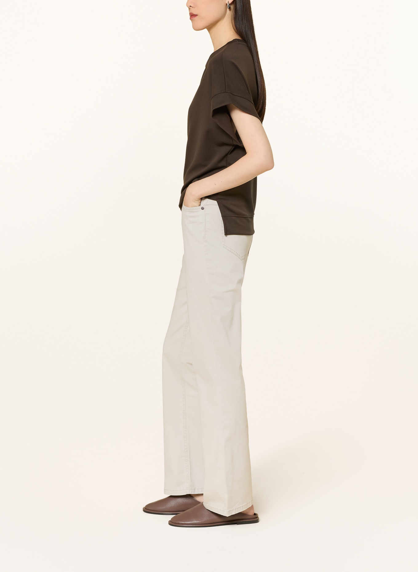 Marc O'Polo KIRUNA Bootcut trousers: CREAM