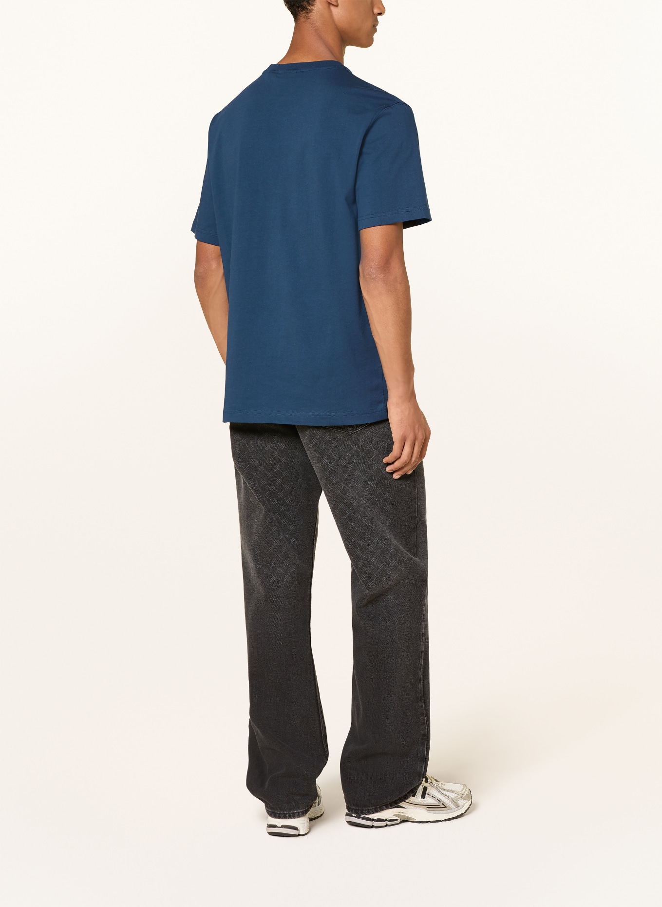 DAILY PAPER T-shirt DIAS: DONKERBLAUW
