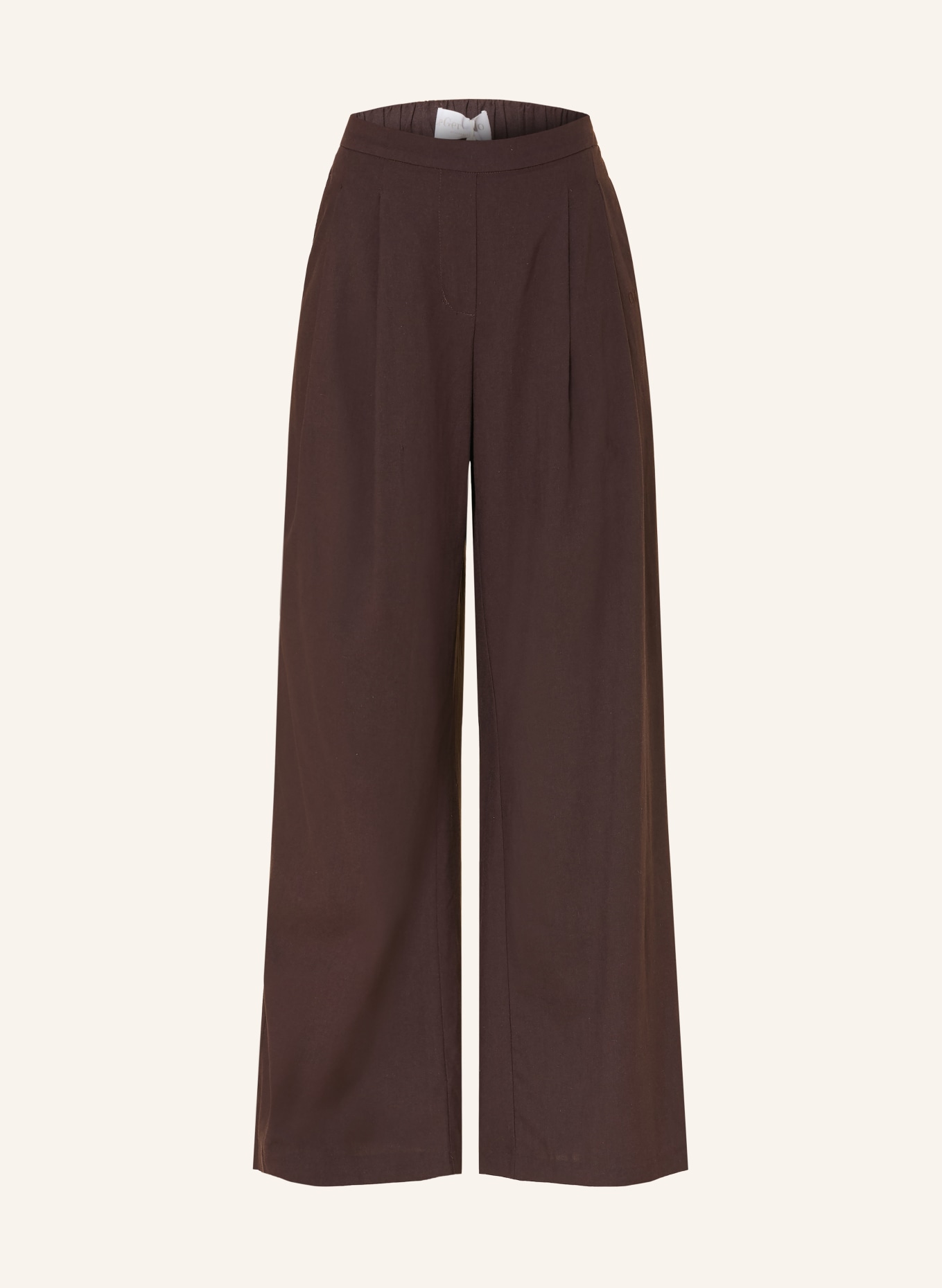 LeGer Studio JEMIE linen-blend trousers: BROWN