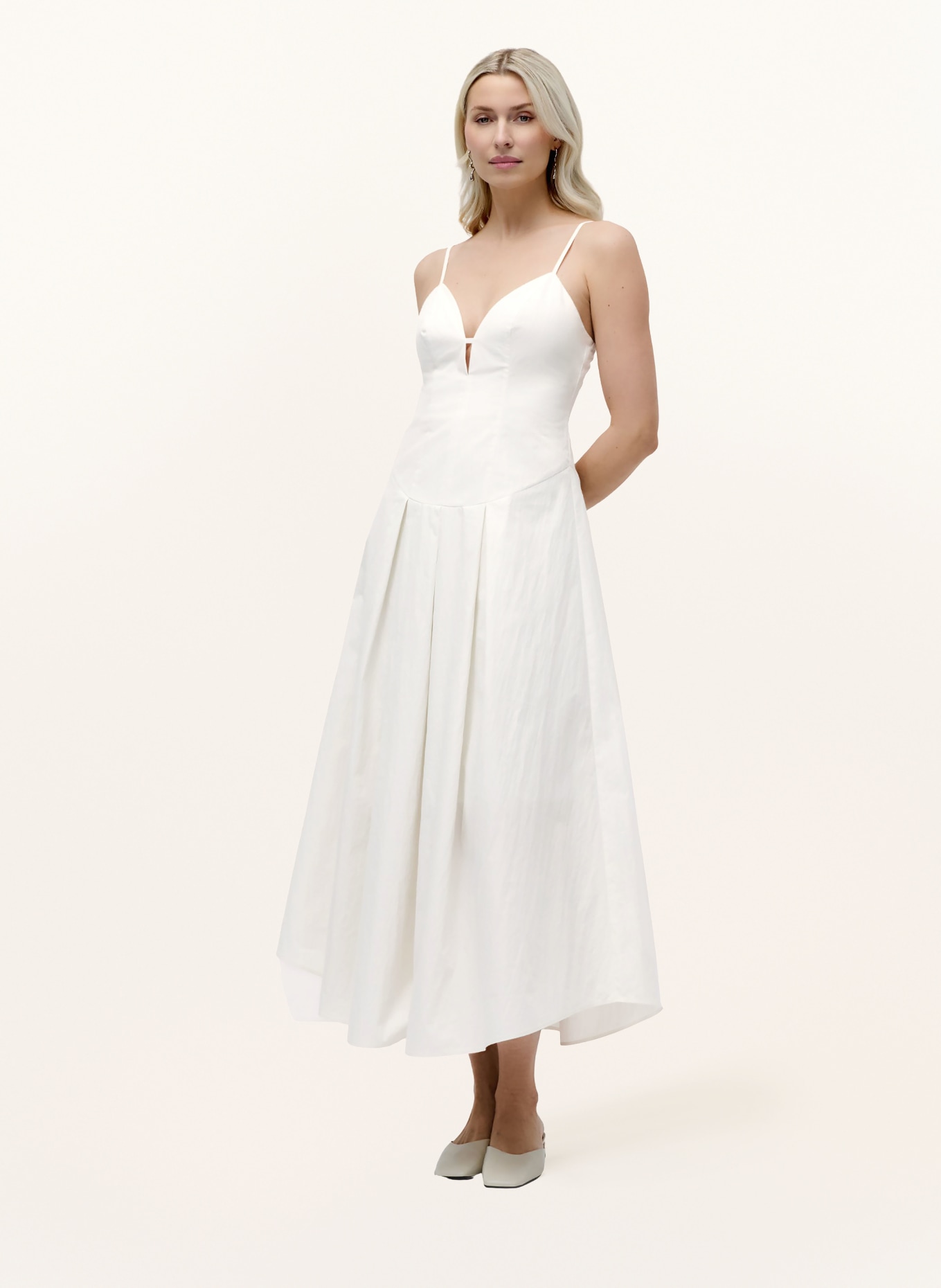 LeGer Studio JELLA dress with cut-out: ECRU
