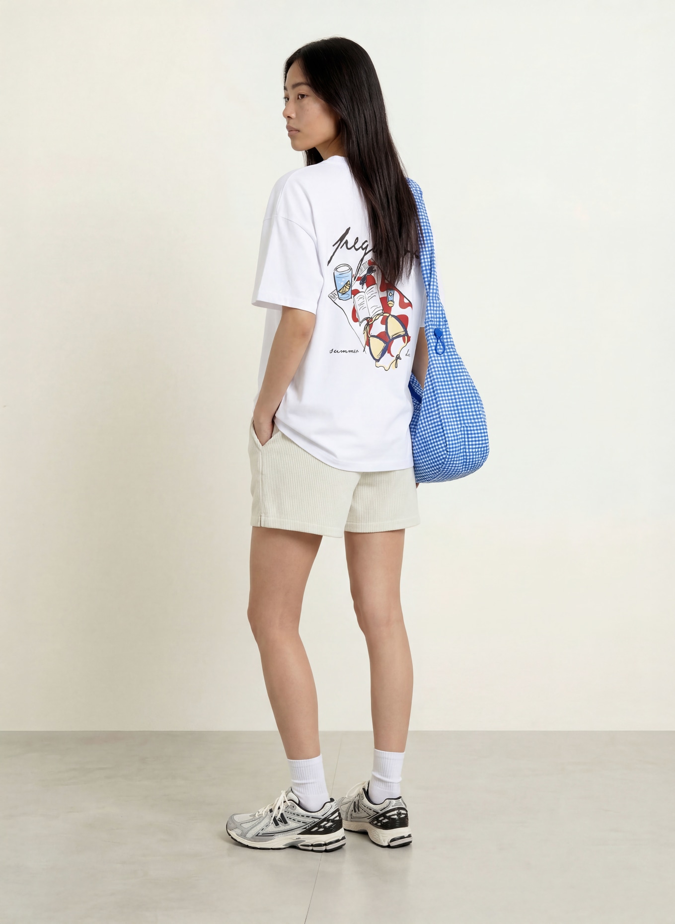 PEGADOR Oversized-Shirt COMILLAS: WEISS / DUNKELROT / HELLGELB