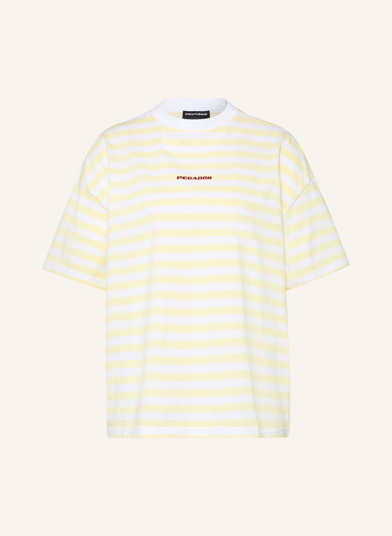 PEGADOR Oversized-Shirt BREDA: HELLGELB / WEISS