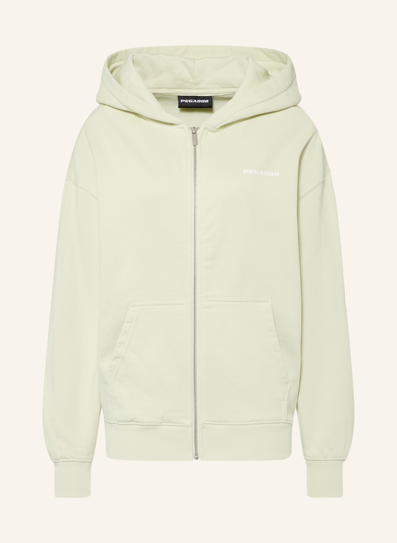 PEGADOR Oversized-Sweatjacke RAMIRA: HELLGRÜN