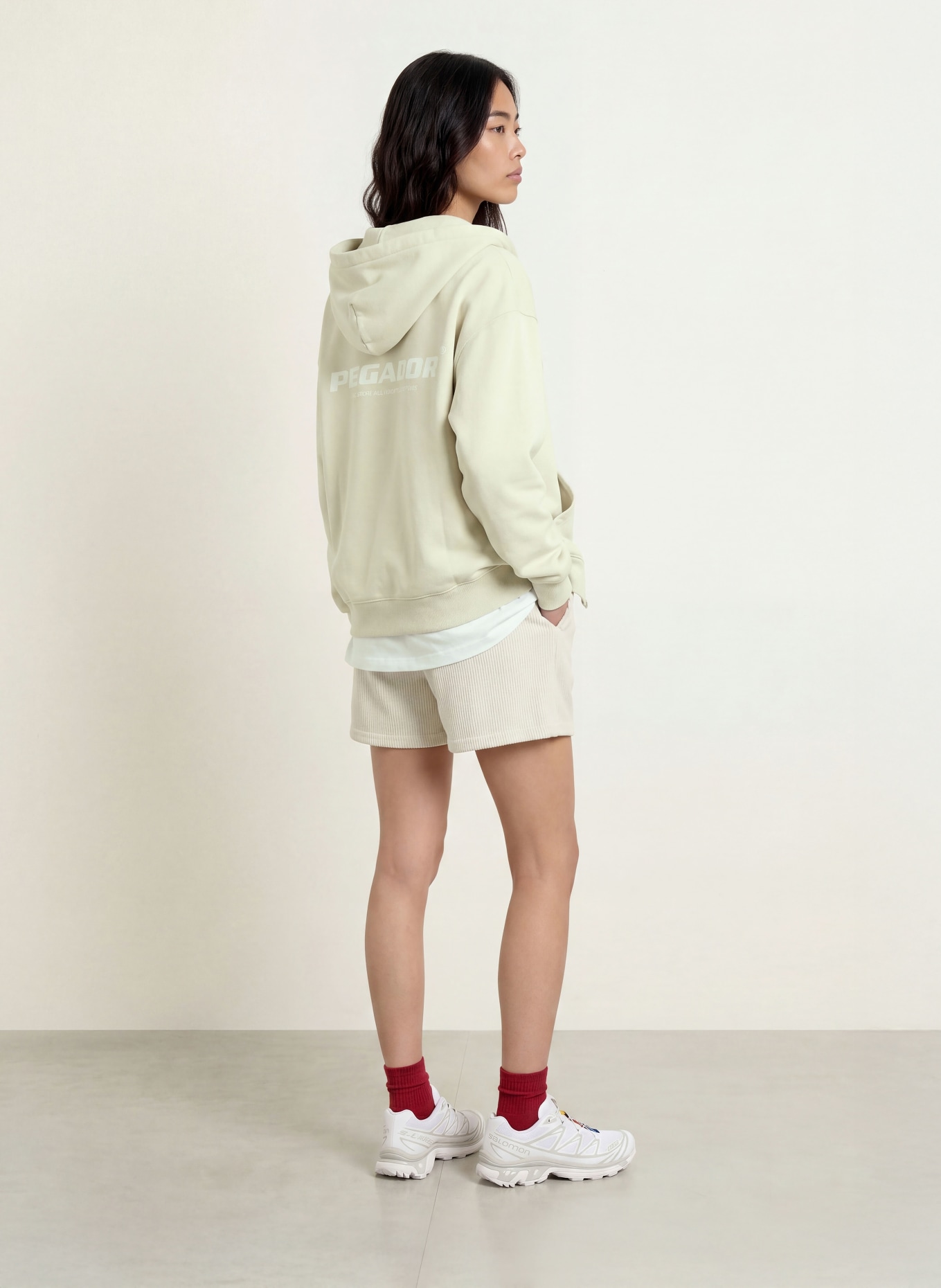PEGADOR Oversized-Sweatjacke RAMIRA: HELLGRÜN