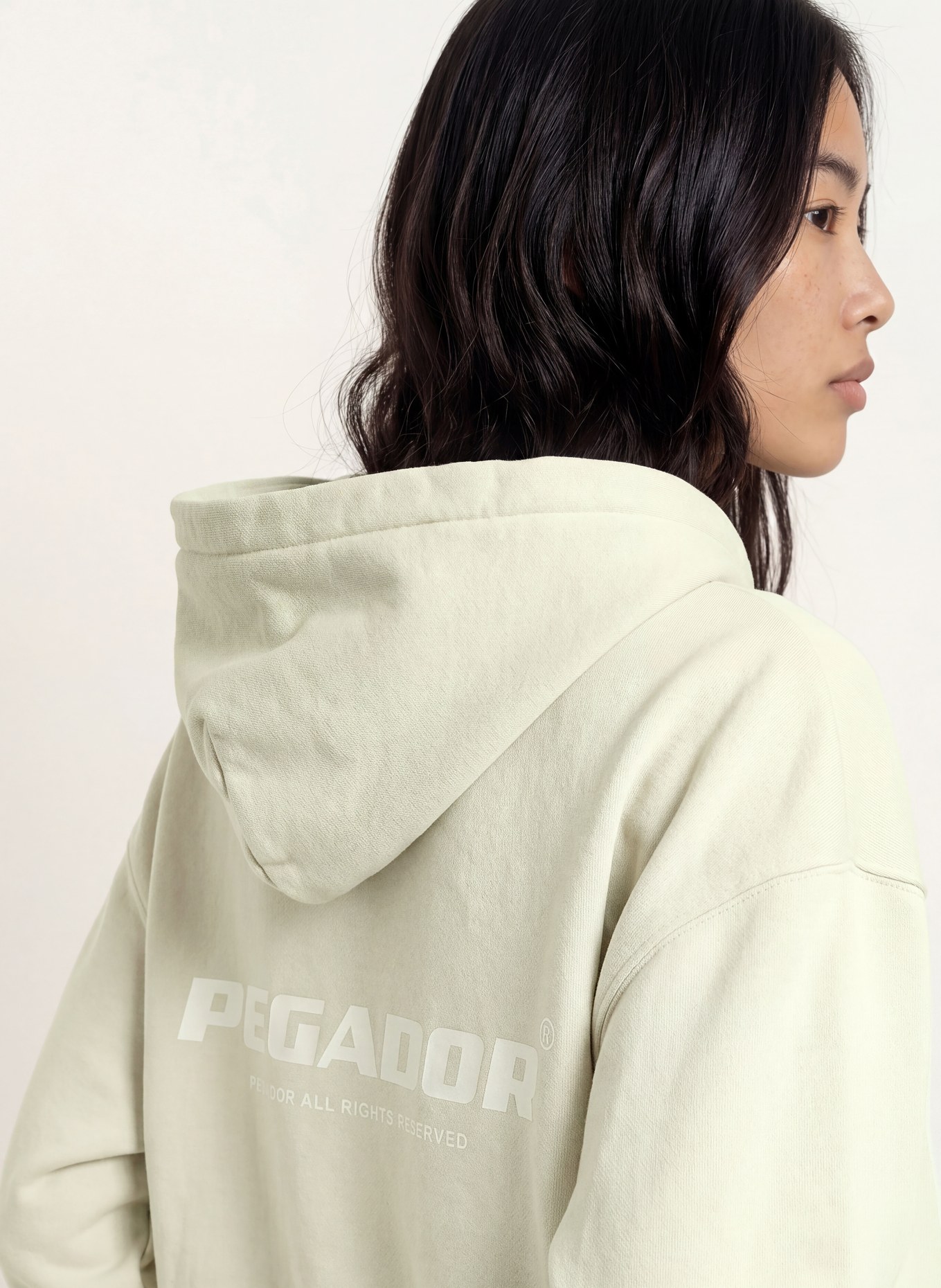 PEGADOR Oversized-Sweatjacke RAMIRA: HELLGRÜN