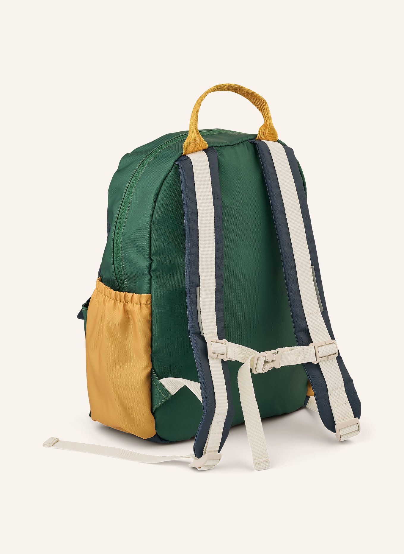 LIEWOOD LENNON Backpack: DARK GREEN / CREAM / DARK BLUE