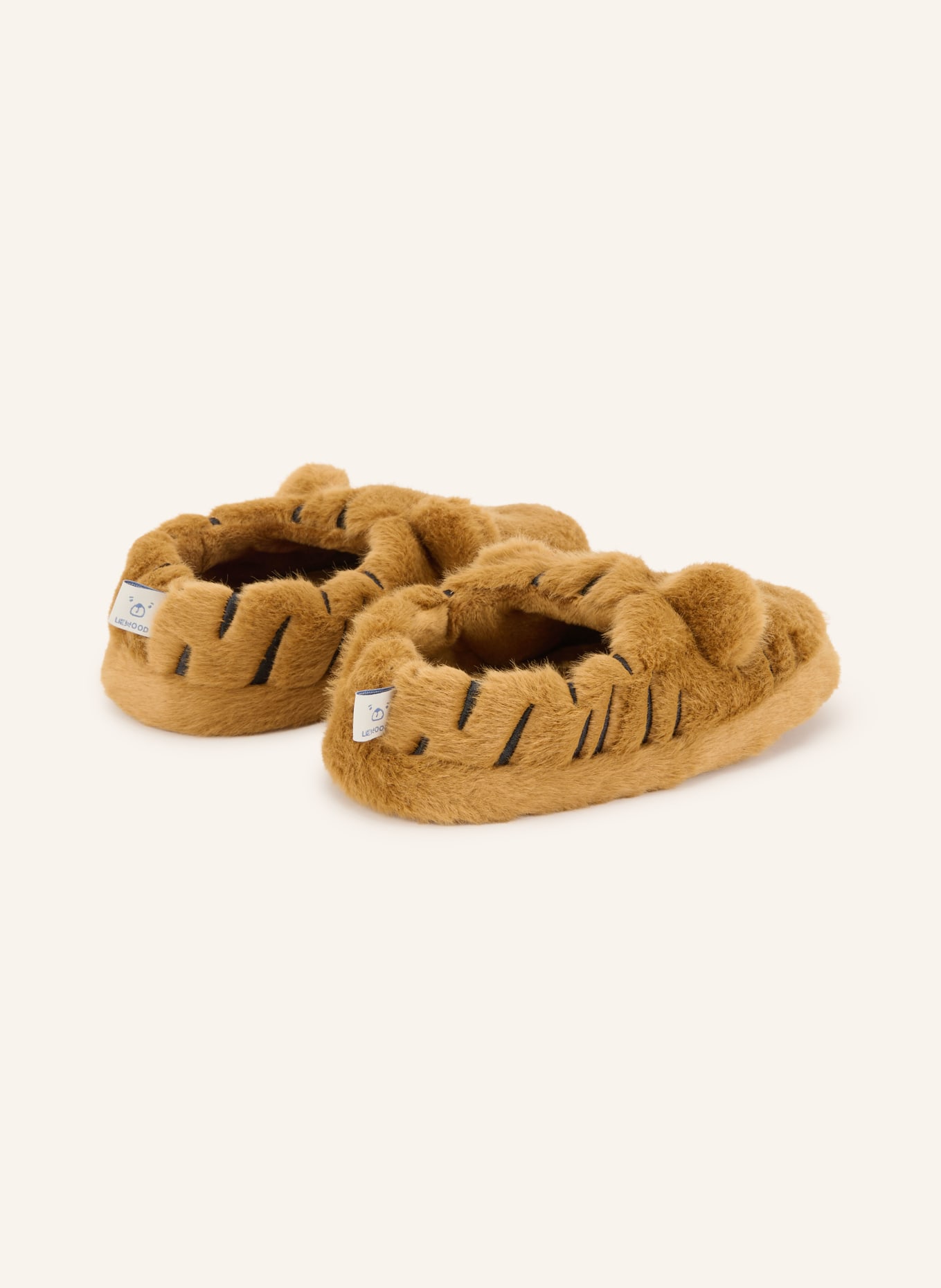 LIEWOOD Pantoffels AVIAJA TIGER: CAMEL / ZWART