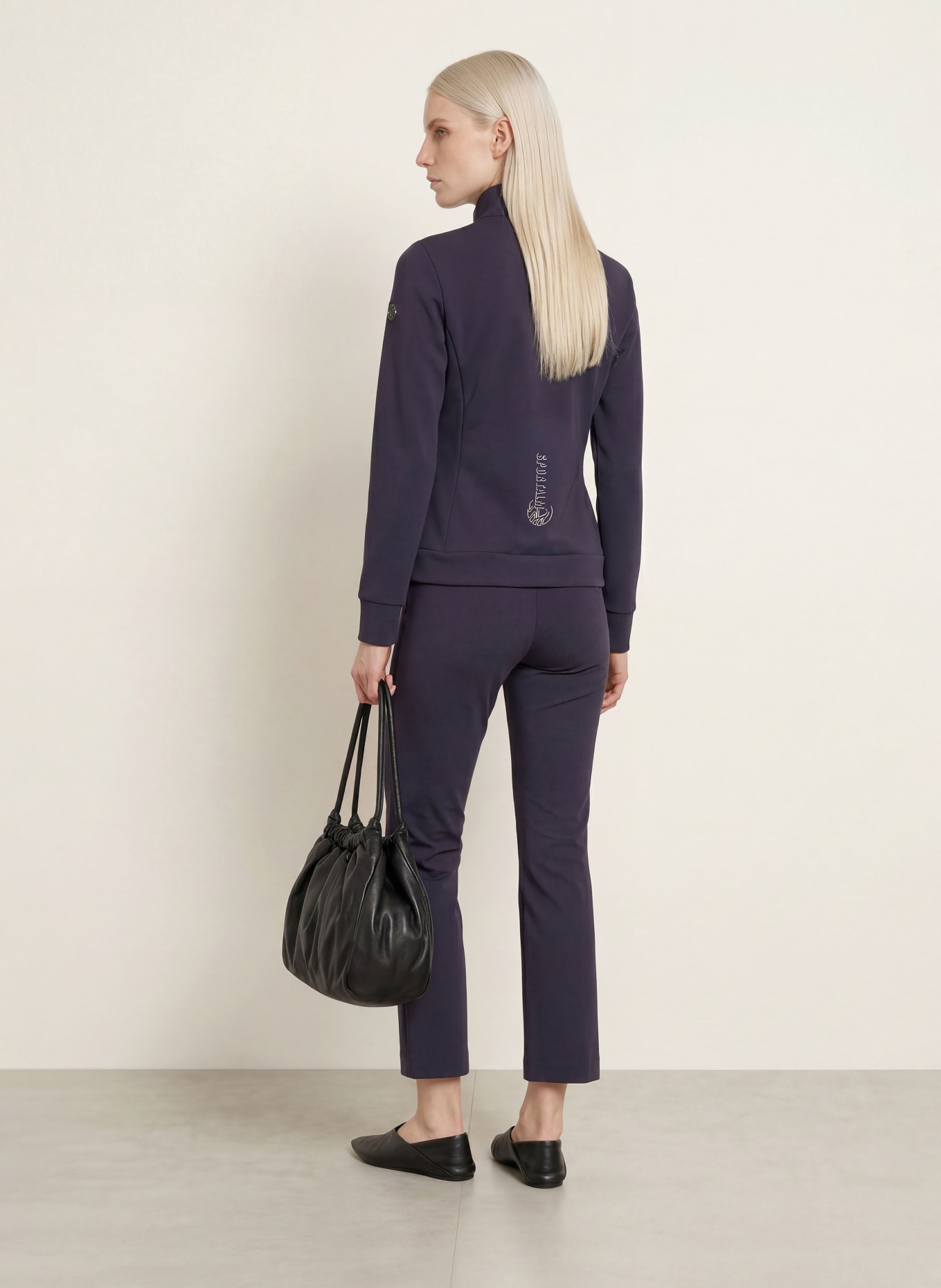 SPORTALM Sweatvest van gemengde materialen: DONKERBLAUW